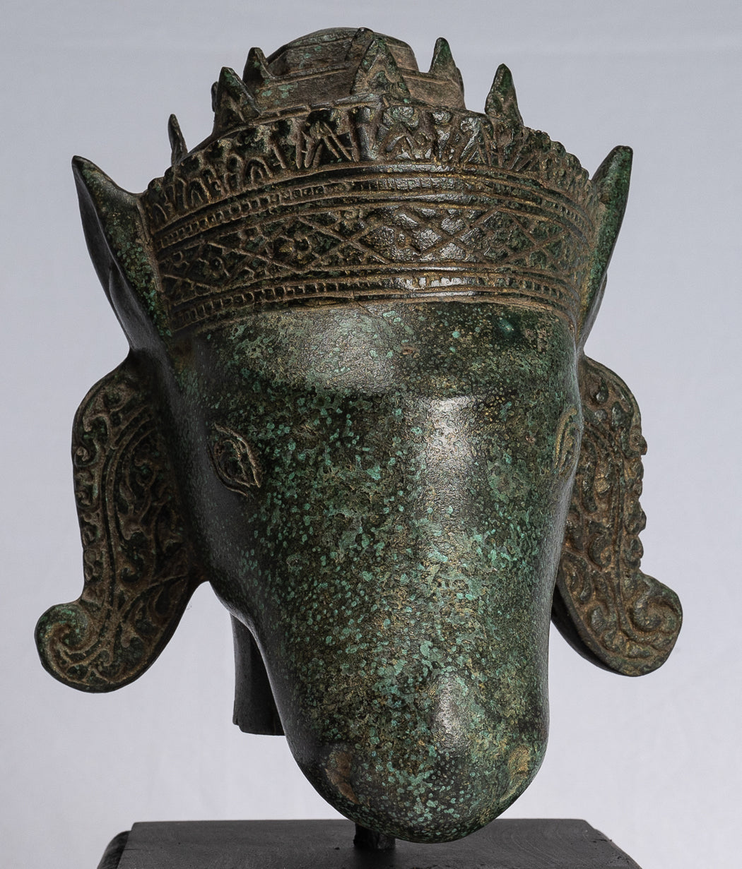 Antikes Bronze-Hayagriva-Kalkin-Pferd von Vishnu im Khmer-Stil – 25 cm.
