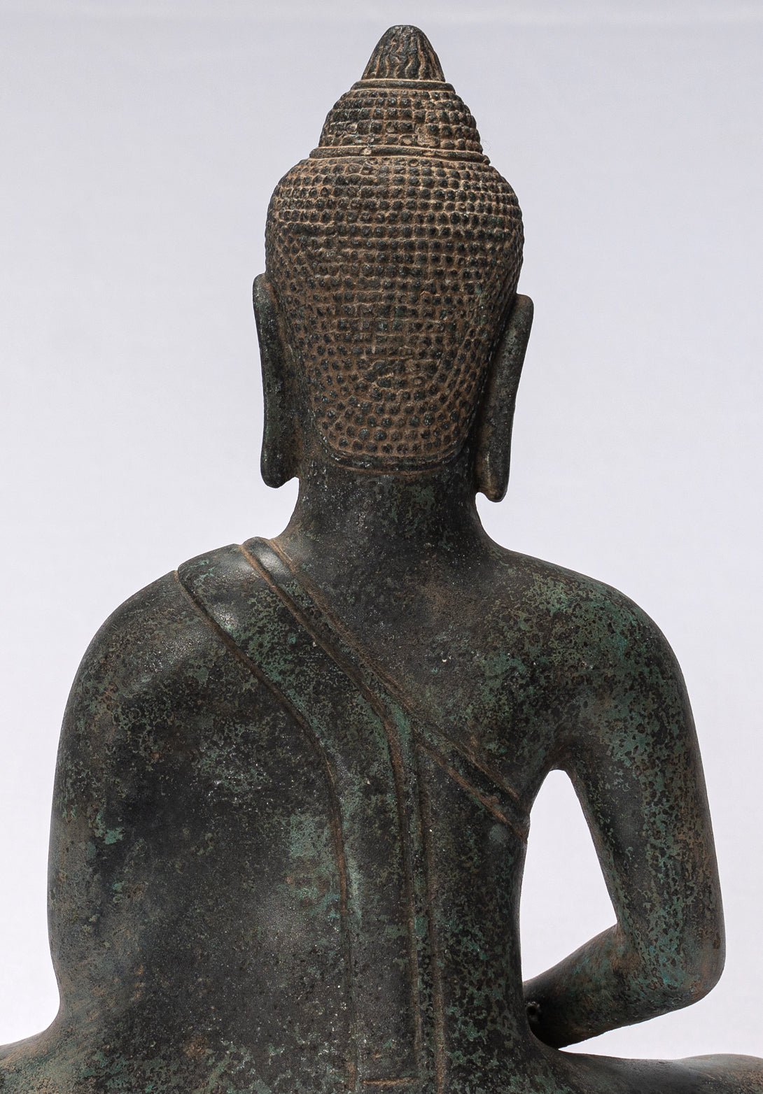 Statue di Buddha - Antique Khmer Style Meditazione seduta Buddha Statua - 28 cm/11 "