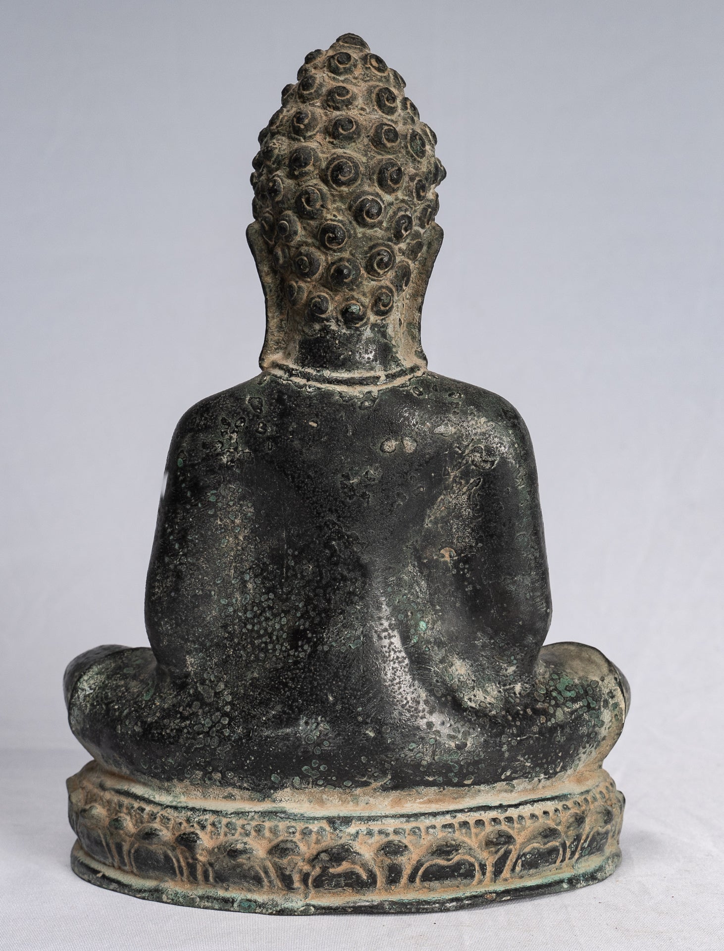 Statue di Buddha - Antique Khmer Style Seduto in bronzo da Phnom Da Meditation Statue Buddha - 20 cm/8 "