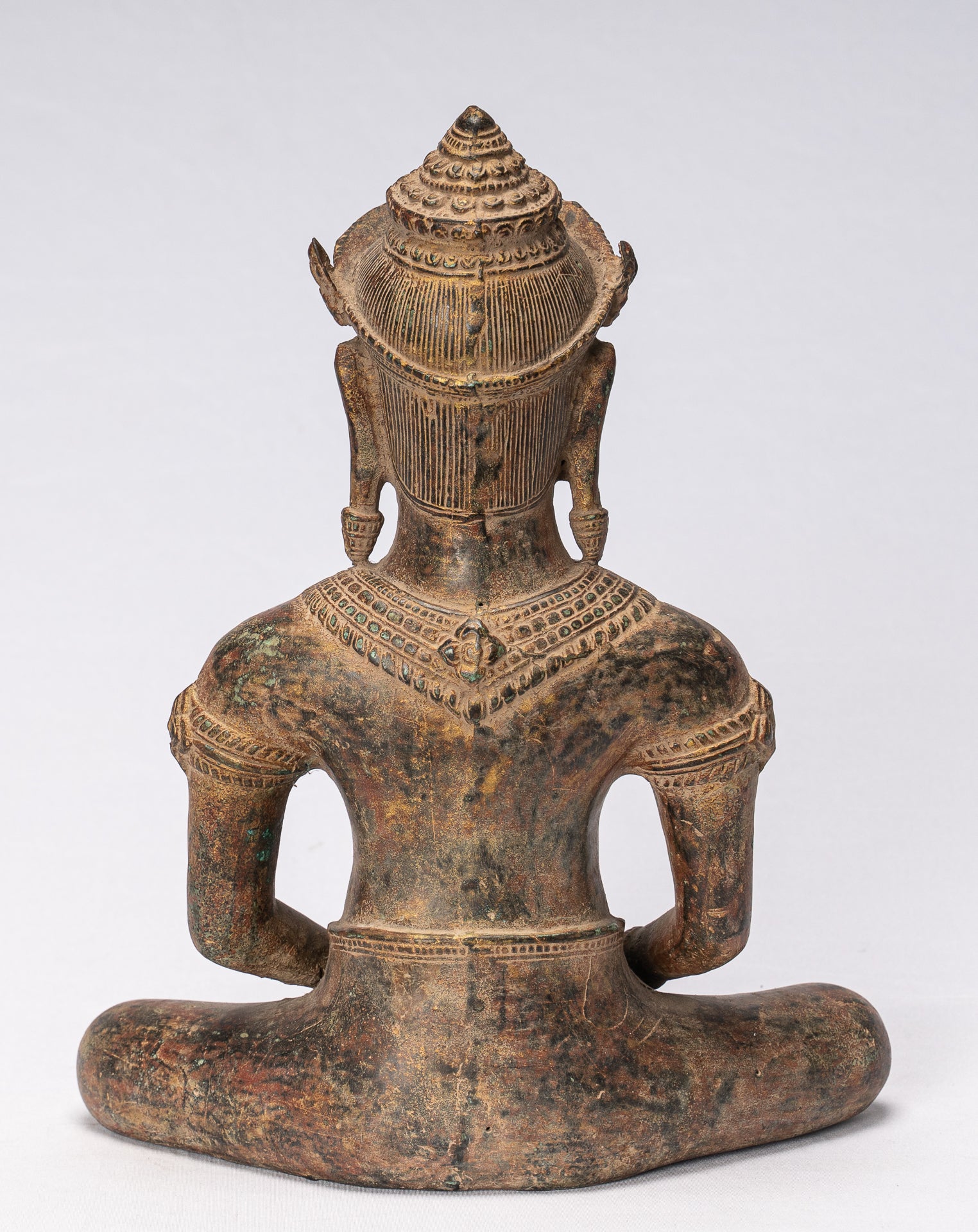 Statua Buddha - Antique Khmer in stile Khmer Meditazione seduta Angkor Buddha Statue -13,5 cm/5 "