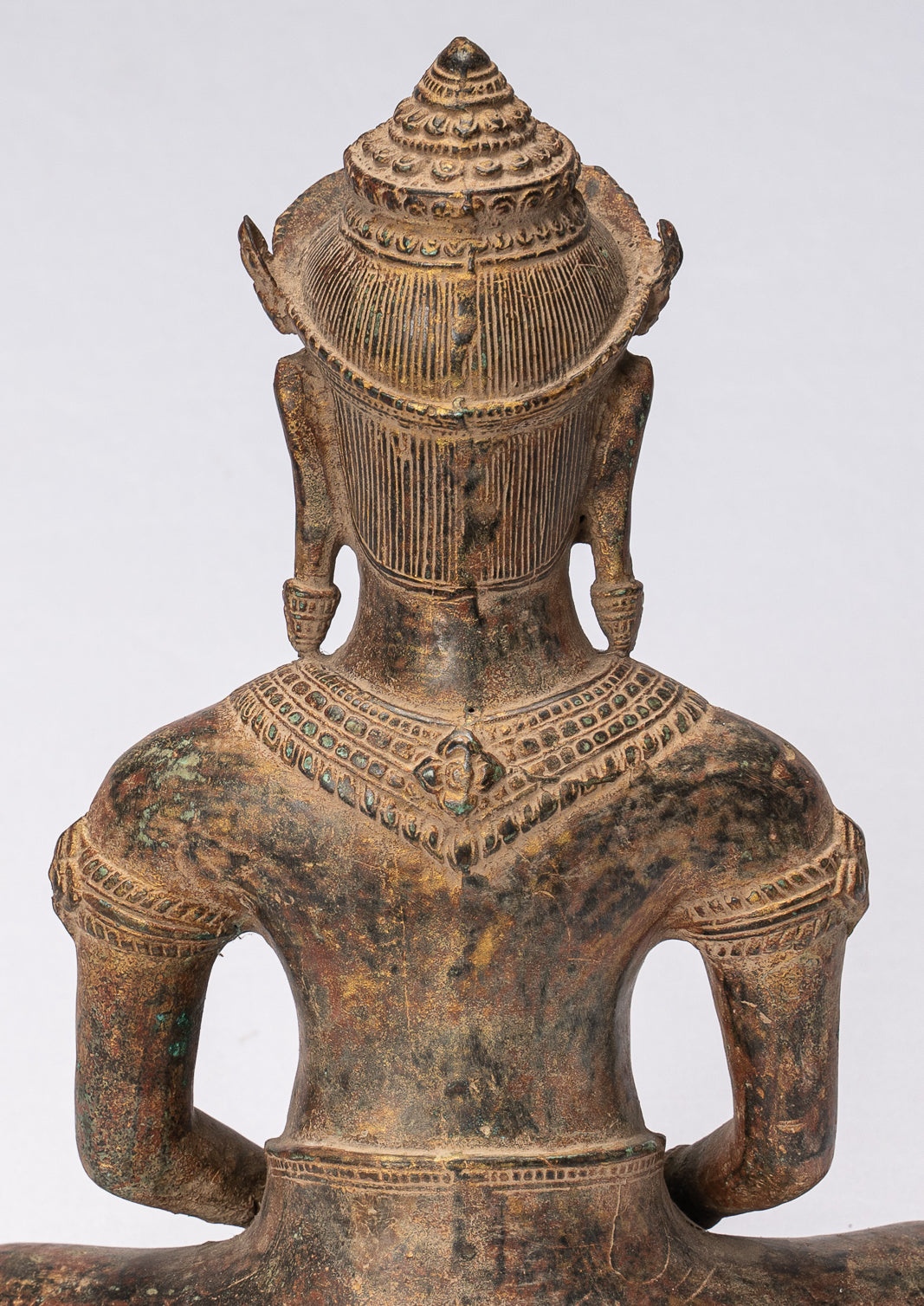 Statua Buddha - Antique Khmer in stile Khmer Meditazione seduta Angkor Buddha Statue -13,5 cm/5 "