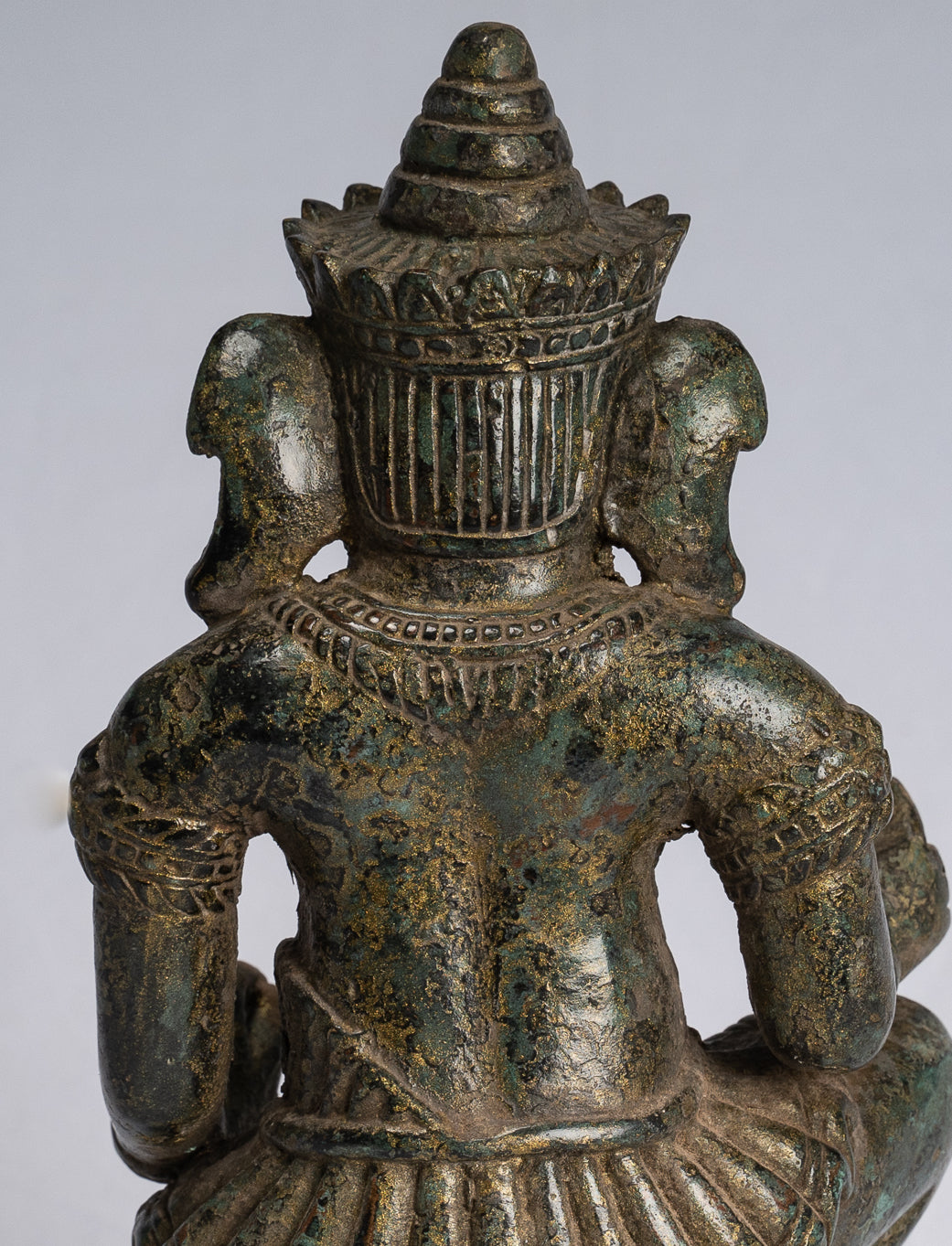 Statue Ganesha - Antique Thai Thai Bronzo Inginocchiatura statua Ganesh - 18 cm/7 "