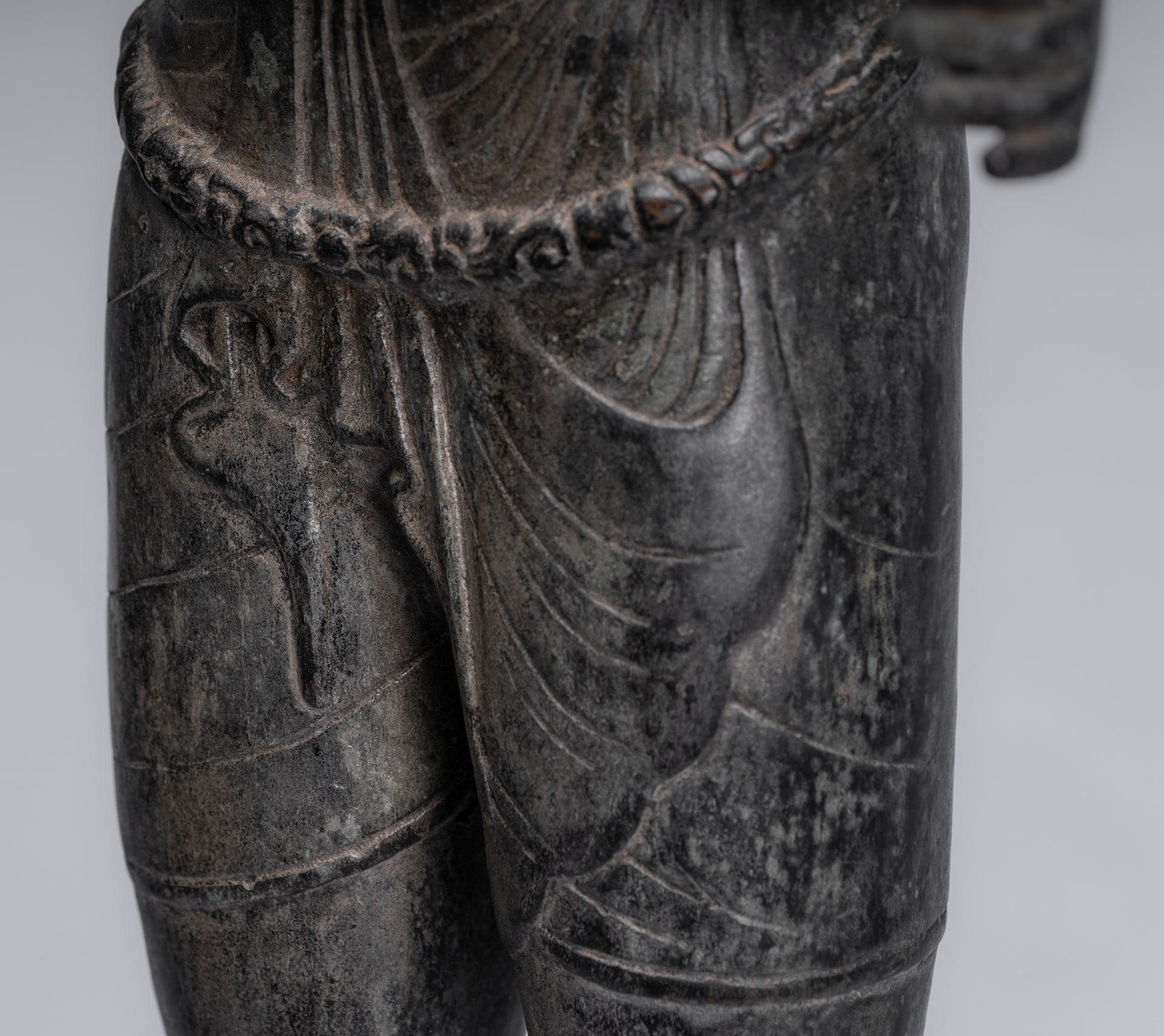 Harihara - Antiguo Phnom da Style Bronze Khmer Hari Hara o Vishnu & Shiva - 77cm/31 "