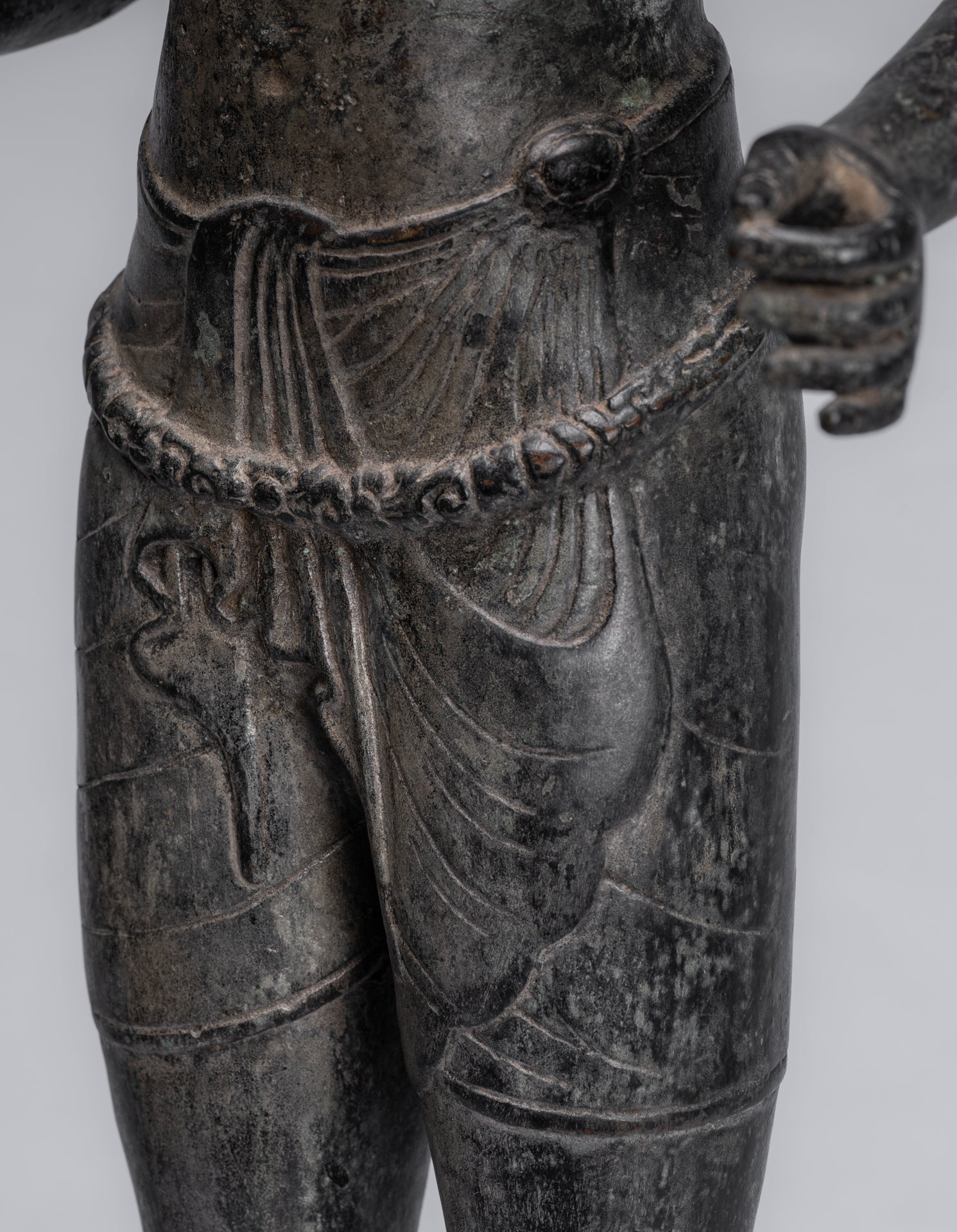 Harihara - Antiguo Phnom da Style Bronze Khmer Hari Hara o Vishnu & Shiva - 77cm/31 "