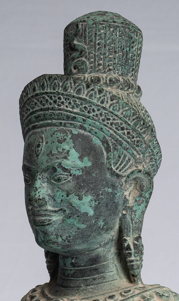 Estatua de Shiva - Estatua de Torso shiva montado en bronce de estilo khmer