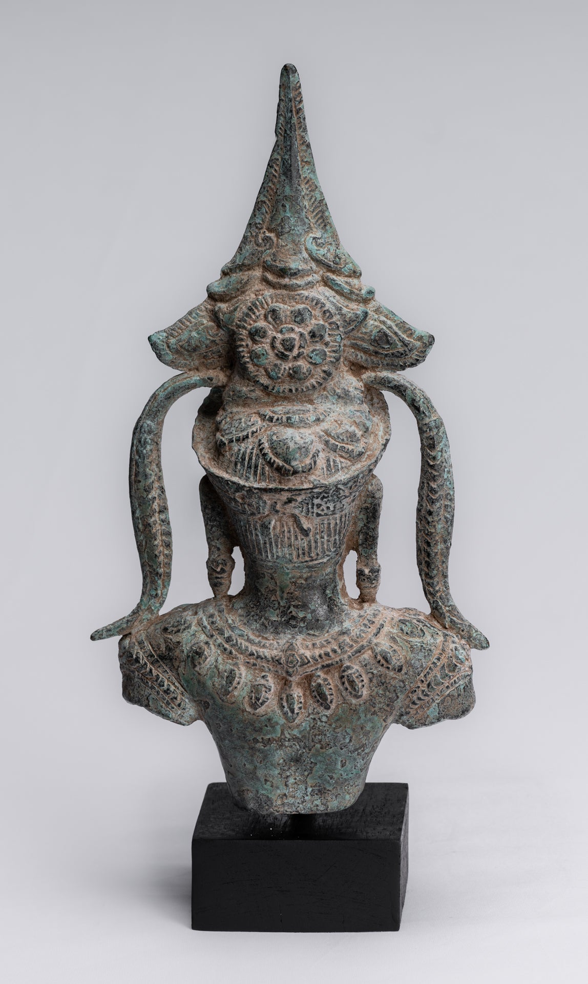 Antique Khmer Style Bronze Angkor Wat Apsara torso o estatua de ángel - 34 cm/14 "