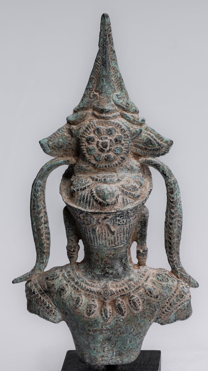 Antique Khmer Style Bronze Angkor Wat Apsara torso o estatua de ángel - 34 cm/14 "