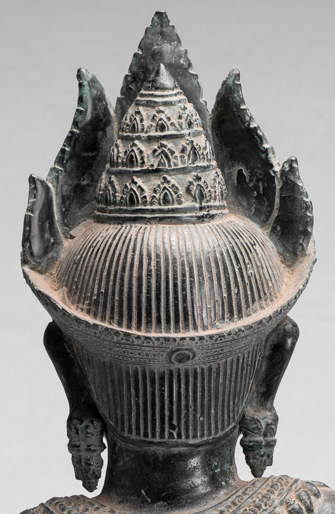 Statue Apsara - Bronzo antico Khmer Bronzo Angkor Wat Apsara BURSE O ENGAN STATUE - 50 cm/20 "