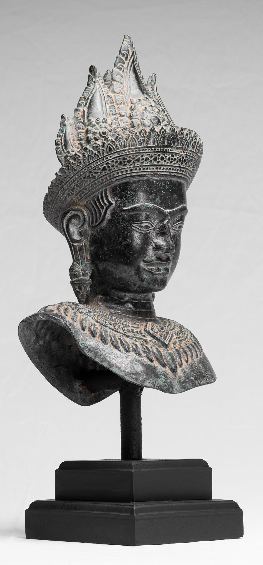 Statue Apsara - Bronzo antico Khmer Bronzo Angkor Wat Apsara BURSE O ENGAN STATUE - 50 cm/20 "