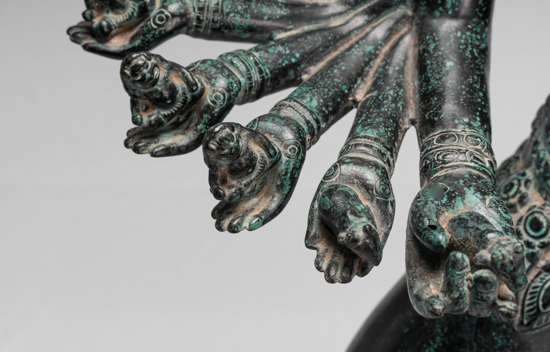 Antique Khmer Style in piedi Bronzo Angkor Wat Hevajra Statue - 86 cm/34 "di altezza