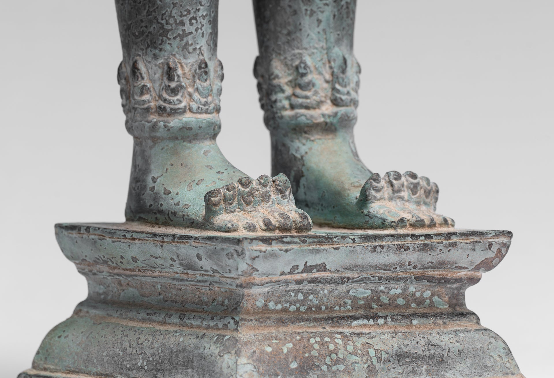 Antique Khmer Style Bronze Bayon State in Standing Lokeshvara - 53cm/21 "