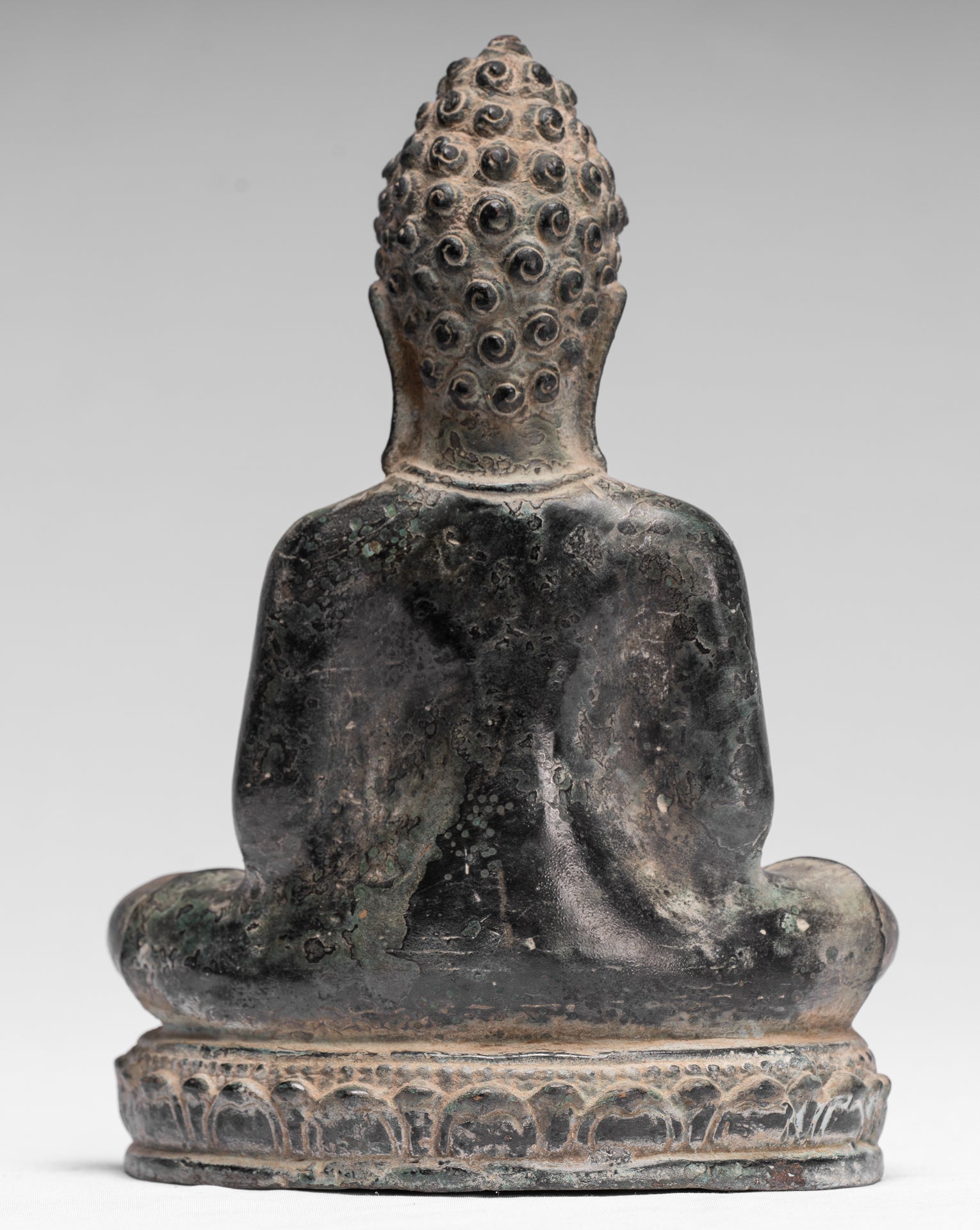 Statue di Buddha - Antique Khmer Style Seduto in bronzo da Phnom Da Meditation Statue Buddha - 20 cm/8 "