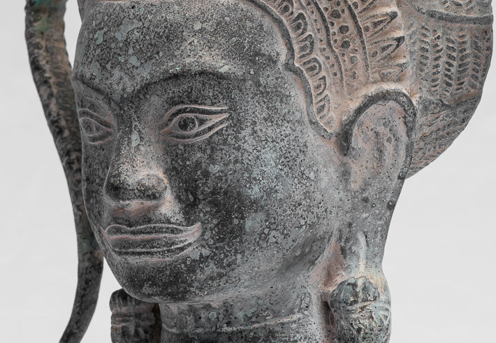 Apsara - Antique Khmer Style Bronze Angkor Wat Apsara o Angel Statue - 39cm/16 "