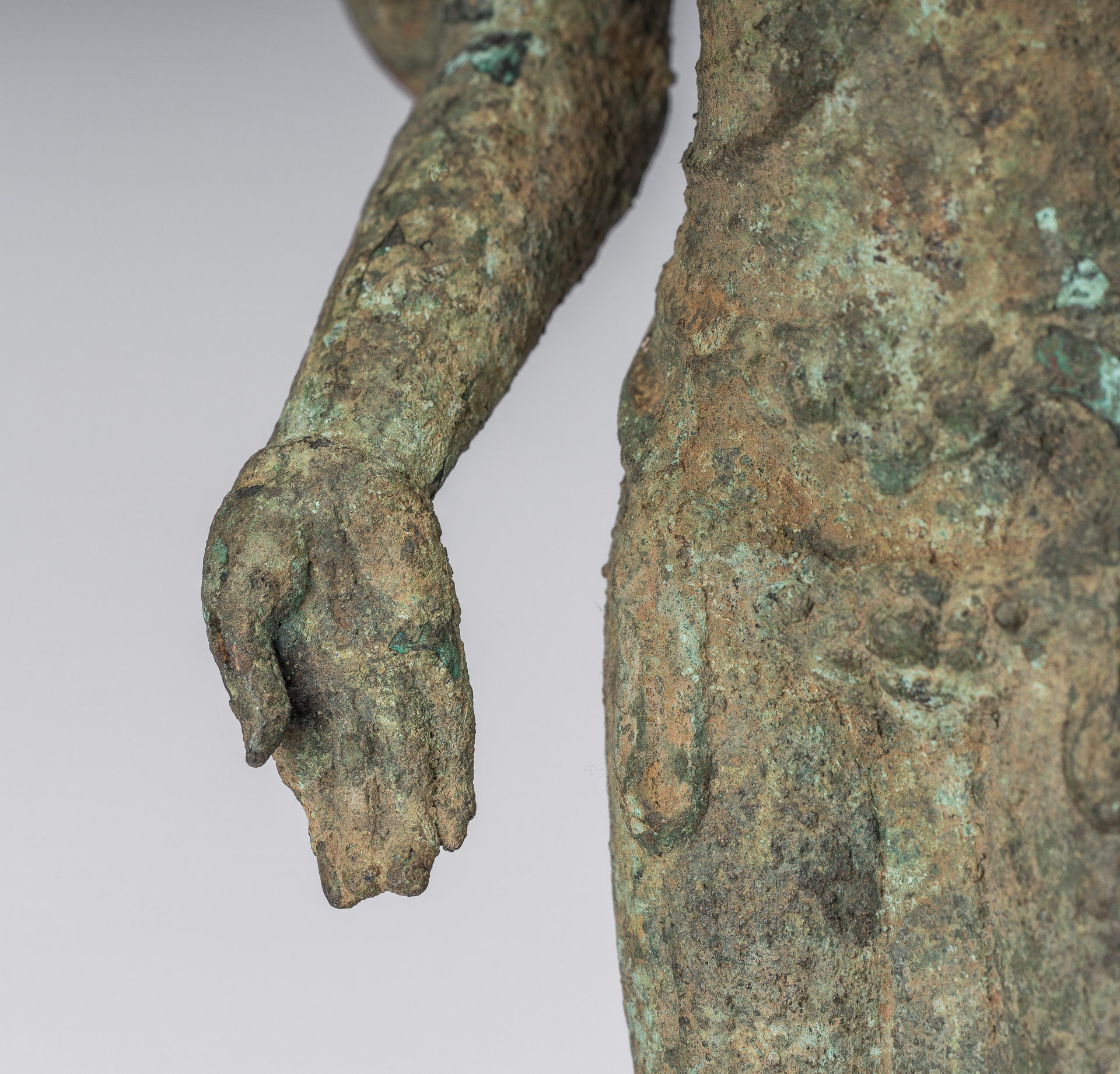 Vishnu - Estatua de bronce de alumno de estilo indonesio antiguo Majapahit Java - 51cm/20 "