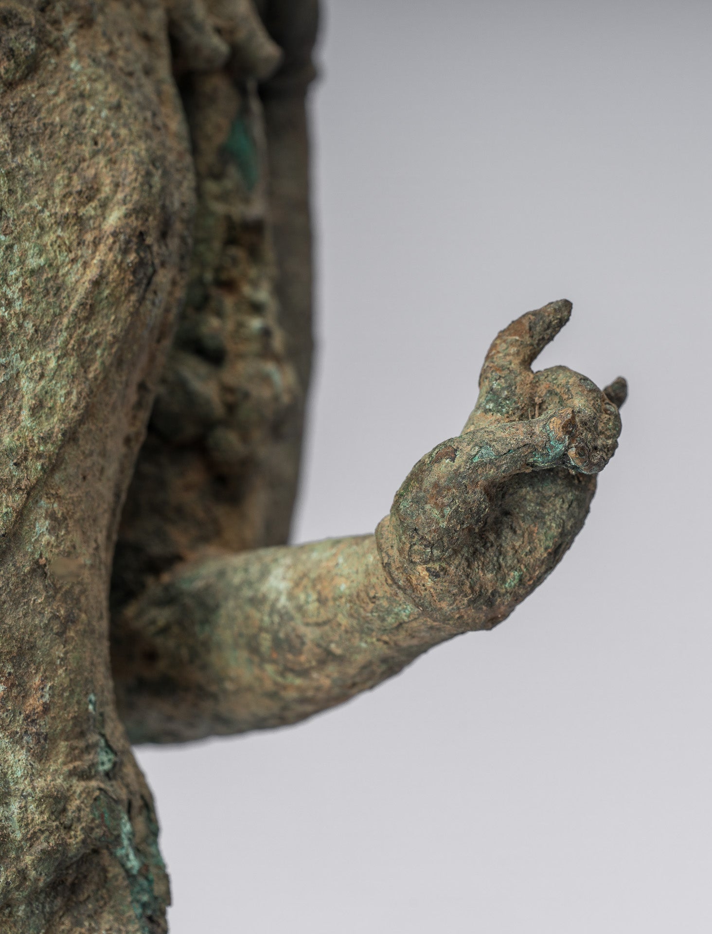 Vishnu - Estatua de bronce de alumno de estilo indonesio antiguo Majapahit Java - 51cm/20 "