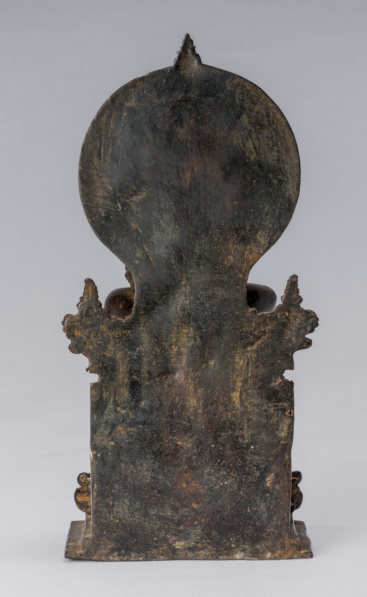 Statue di Buddha - Antique in stile indonesiano seduto bronzo giavanese insegnamento Buddha - 28 cm/11 "