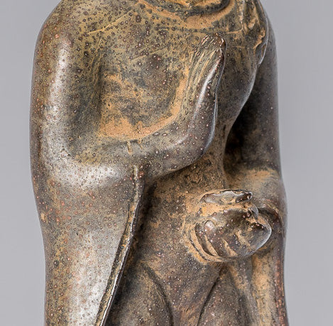 Buddha Statue-Antike Indonesische Stil Bronze Standing Javanese Charity Buddha Statue-17cm/7 "