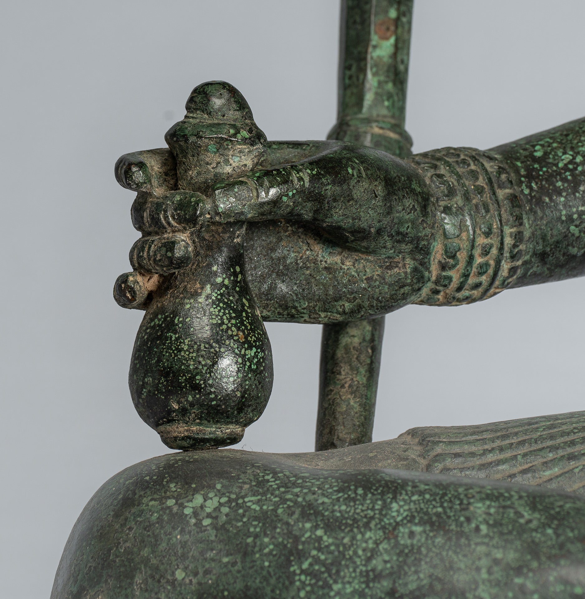 Brahma Statue - Antique Khmer Style Bronze 8 Arm Bayon Brahma - Hindu God Creation - 76cm/30"