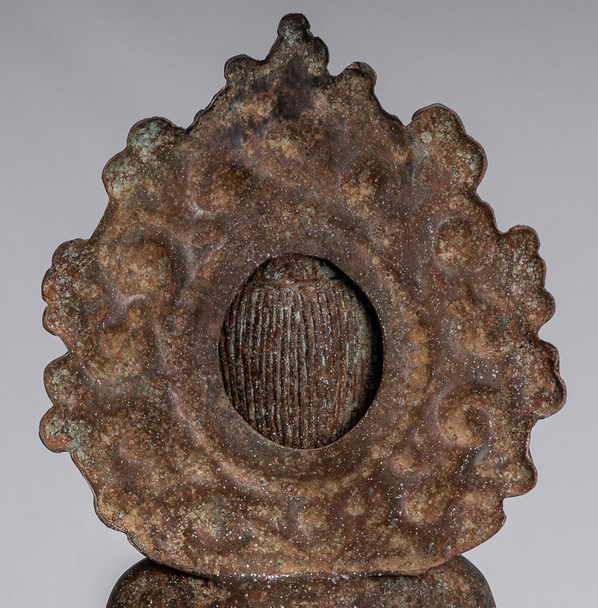 Estatua de Buda - Estatua de Buda Javanese de Bronce de Estilo Indonesio Amitabha Buda - 43 cm/17 "