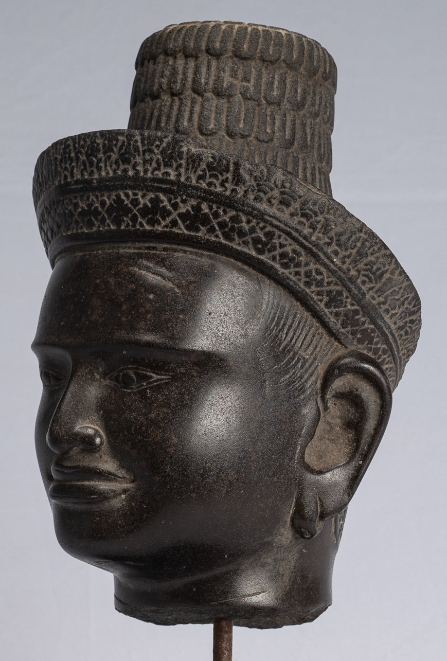 Estatua de Buda - Estatua de cabeza de Buda Khmer Khmer Style Khmer Buddha - 34cm/14 "