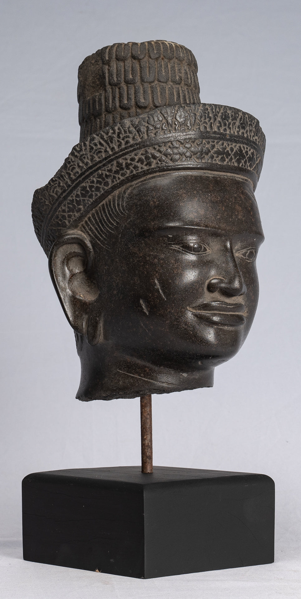 Estatua de Buda - Estatua de cabeza de Buda Khmer Khmer Style Khmer Buddha - 34cm/14 "