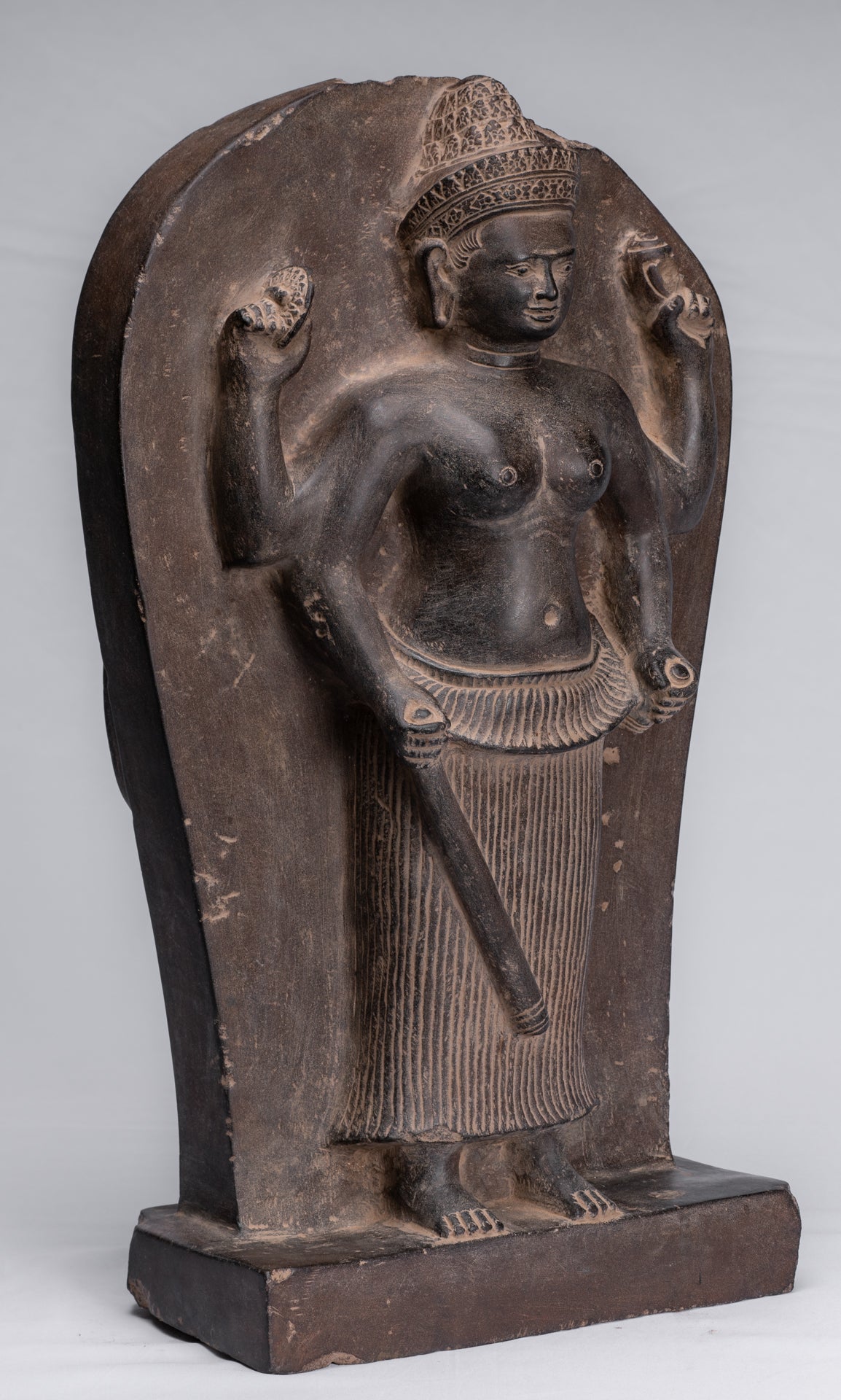 Estatua de Durga Durga Koh Ker Stone Durga de Koh Ker Stone - 51cm/20 "