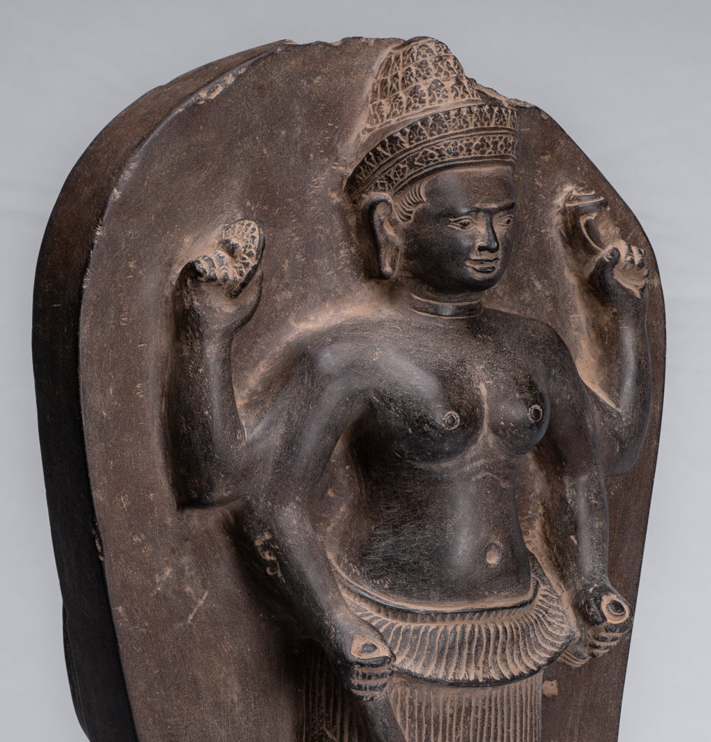 Estatua de Durga Durga Koh Ker Stone Durga de Koh Ker Stone - 51cm/20 "