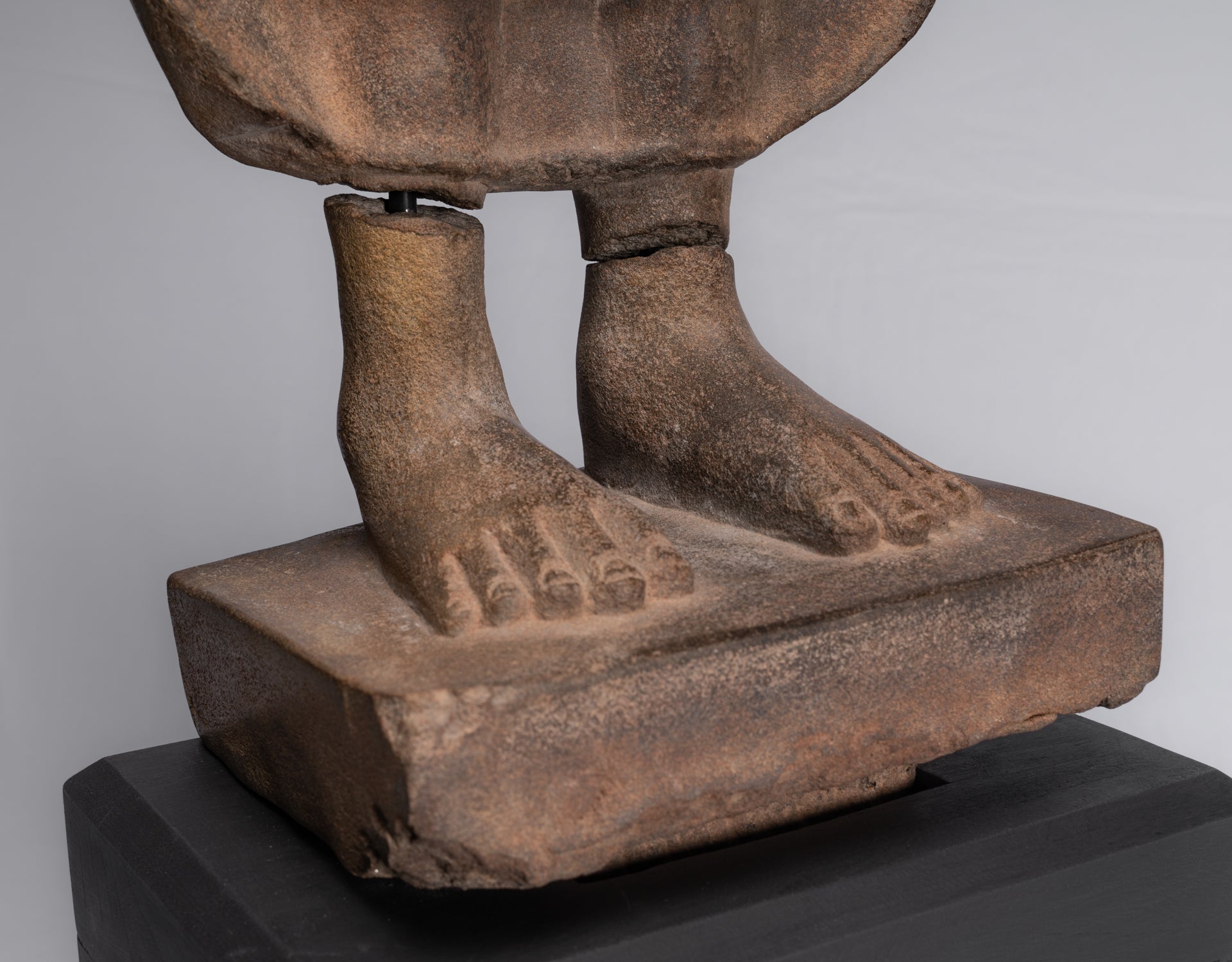 Statue Buddha - Antique Thai Style Standing Stone Dvaravati Statue Buddha - 102 cm/41 "di altezza