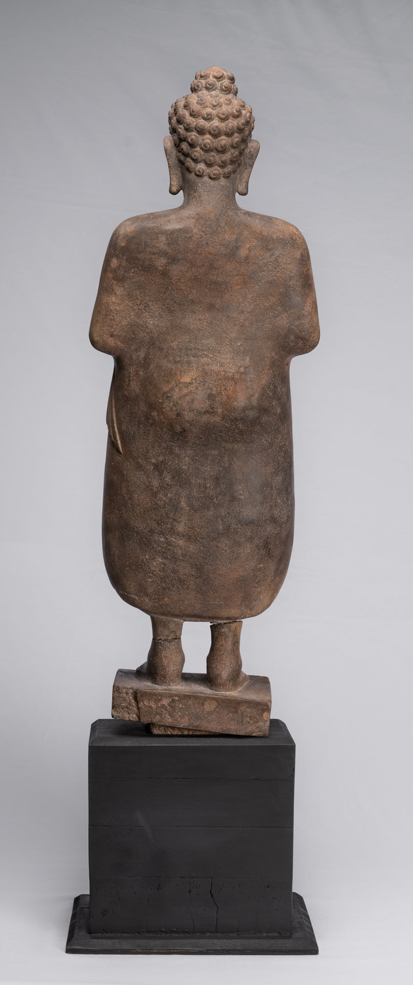 Statue Buddha - Antique Thai Style Standing Stone Dvaravati Statue Buddha - 102 cm/41 "di altezza