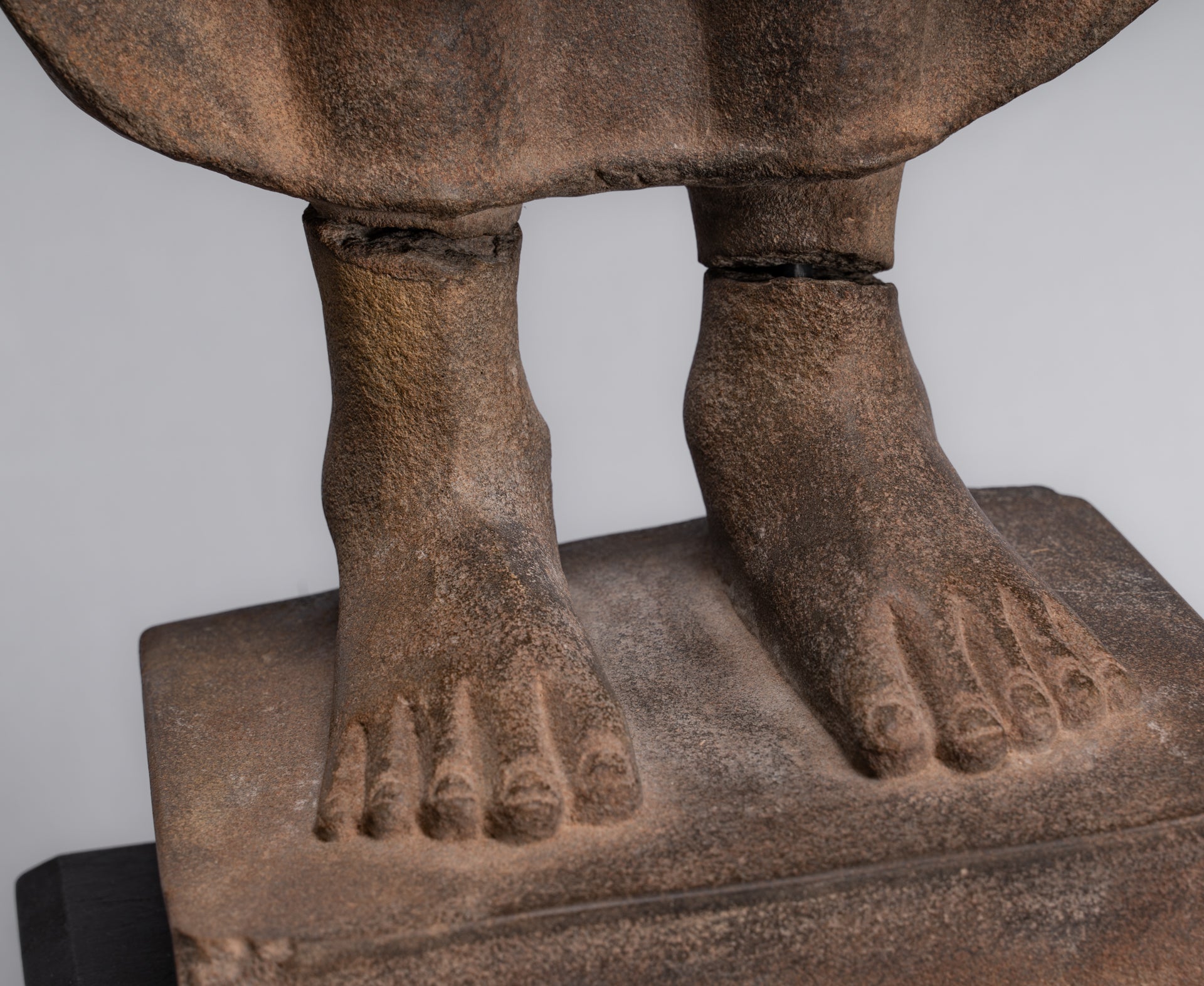 Statue Buddha - Antique Thai Style Standing Stone Dvaravati Statue Buddha - 102 cm/41 "di altezza