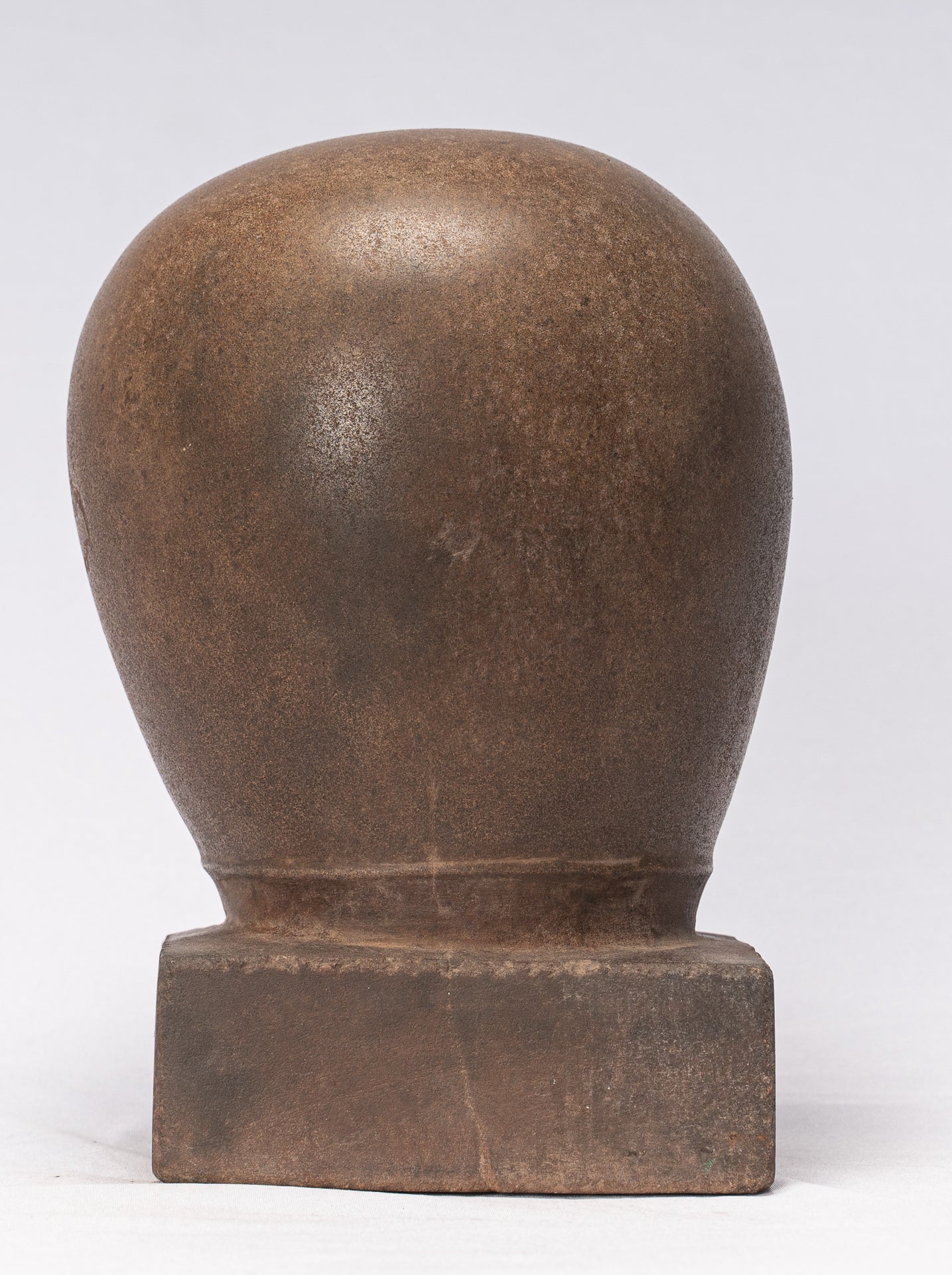 Antique Khmer Stone Stone Lakshmi Mukhalinga Linga / Lingnum - 22 cm / 9 "