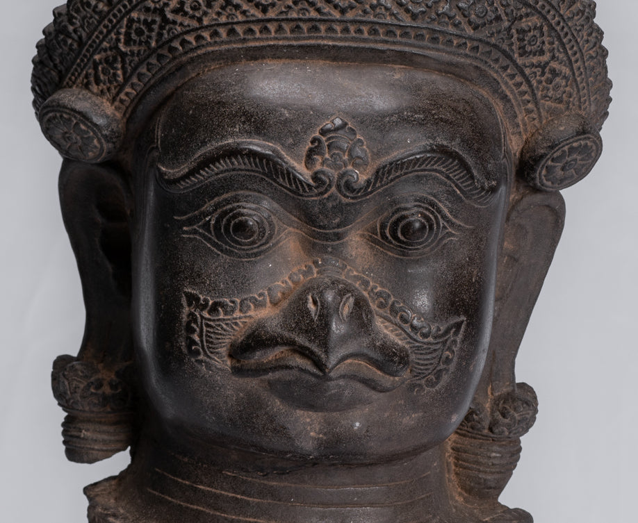 Garuda-Statue – antike Banteay-Srei-Stil-Stein-Khmer-Garuda-Vishnu-Statue – 46 cm/18 Zoll