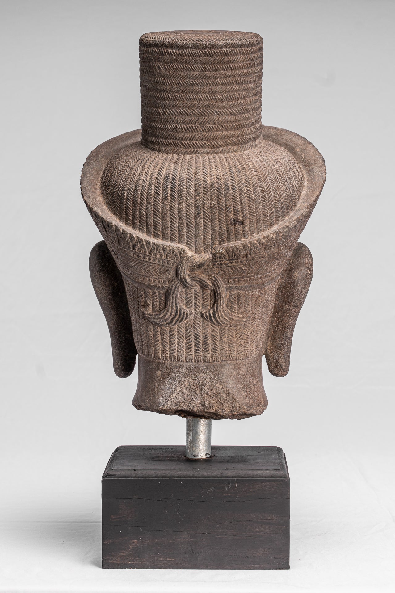 Antique Koh Ker Stone Stone Bodhisattva Avalokitesvara Statua - 54 cm/22 "