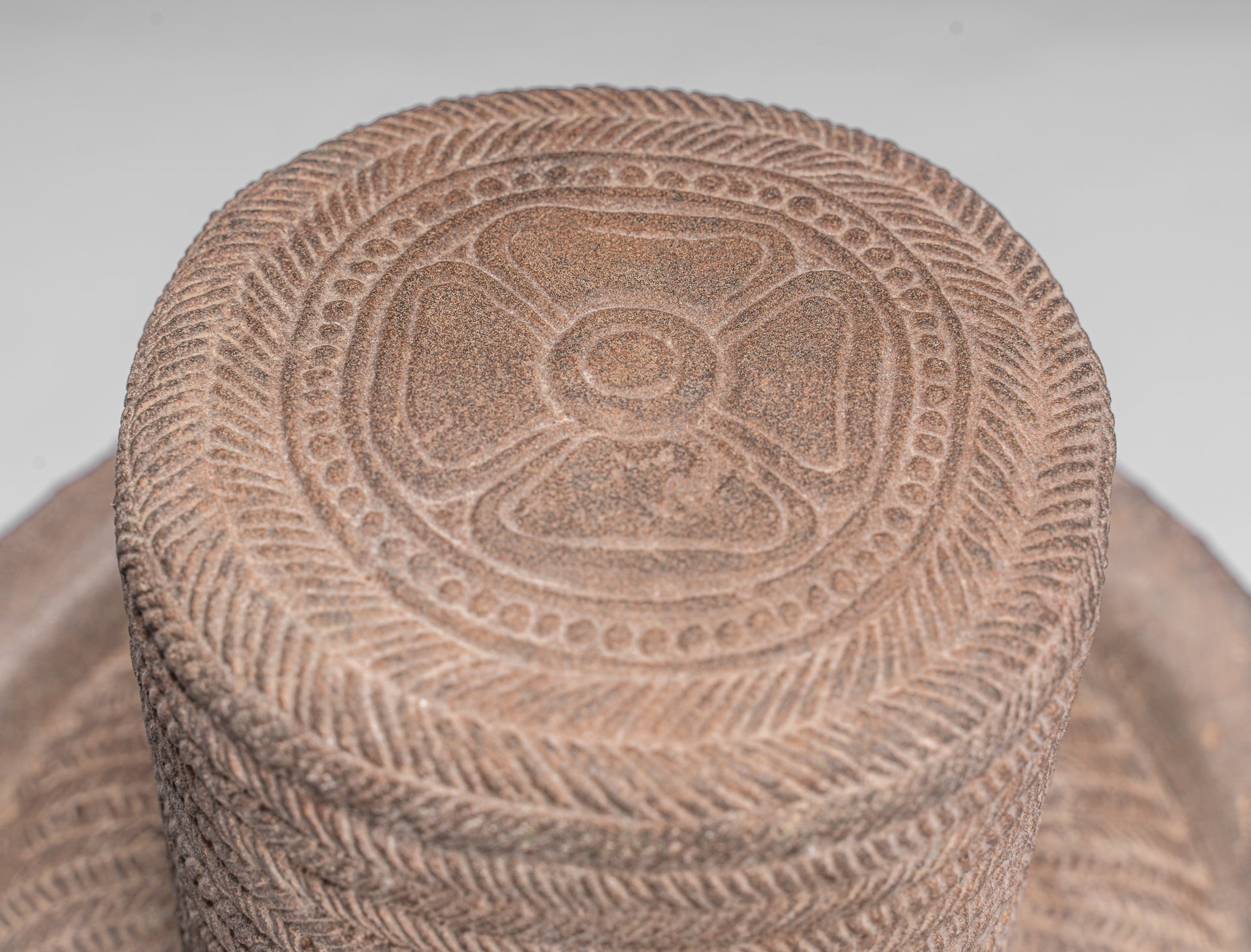 Antique Koh Ker Stone Stone Bodhisattva Avalokitesvara Statua - 54 cm/22 "