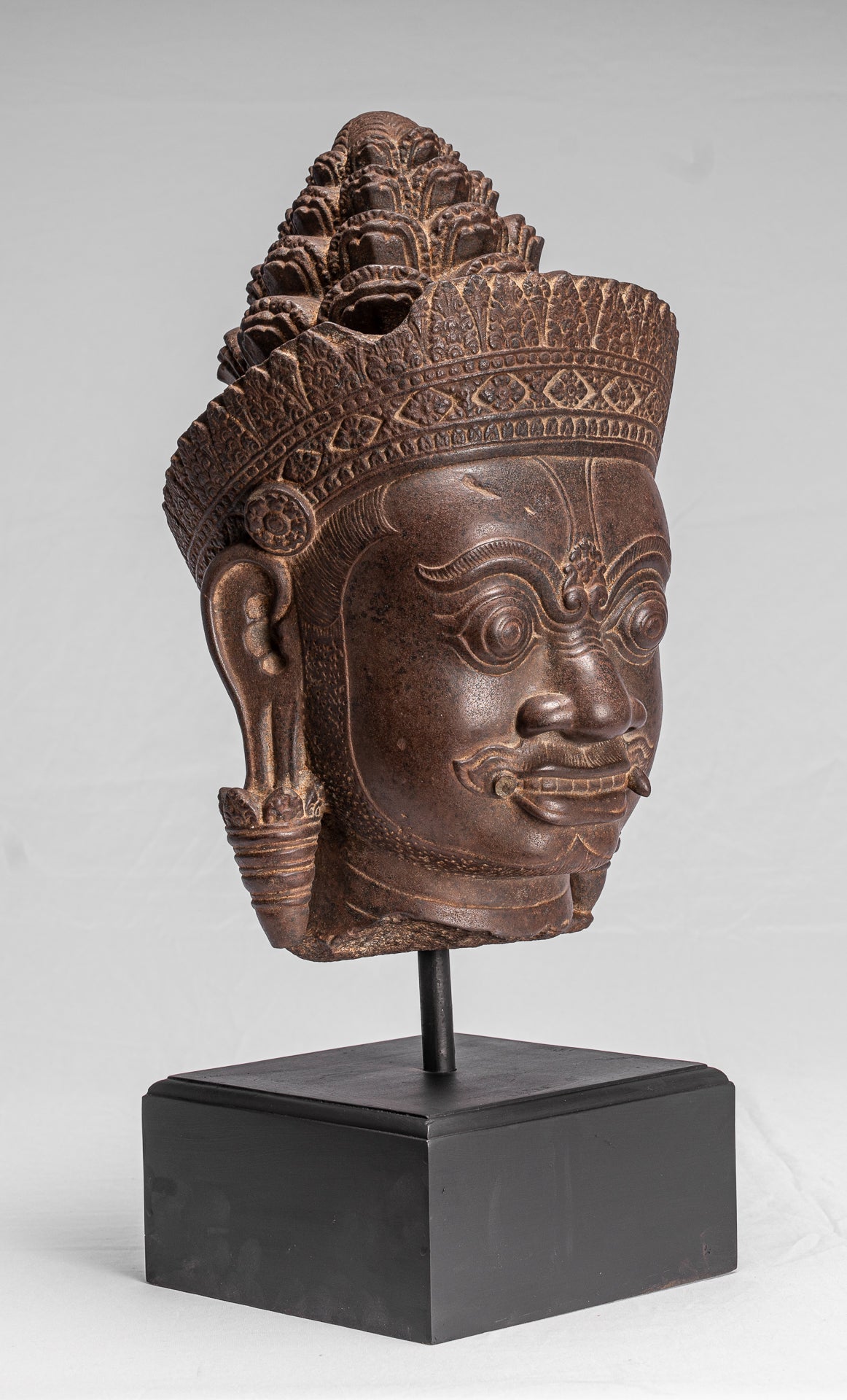 Guardian Statue-Antique Khmer Stone Angkor Wat Style Yaksha Temple Guardian-57cm/23 "