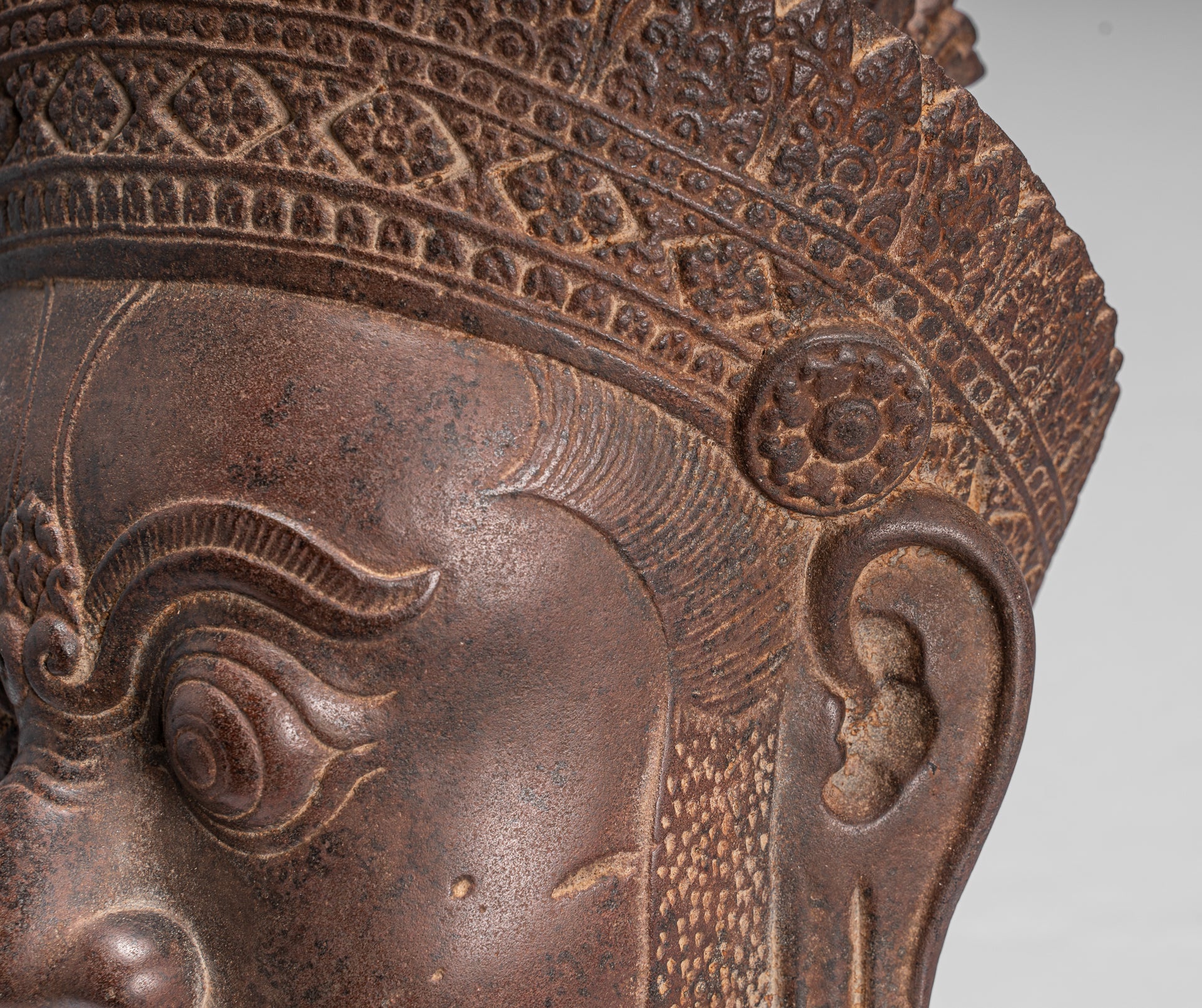 Guardian Statue-Antique Khmer Stone Angkor Wat Style Yaksha Temple Guardian-57cm/23 "