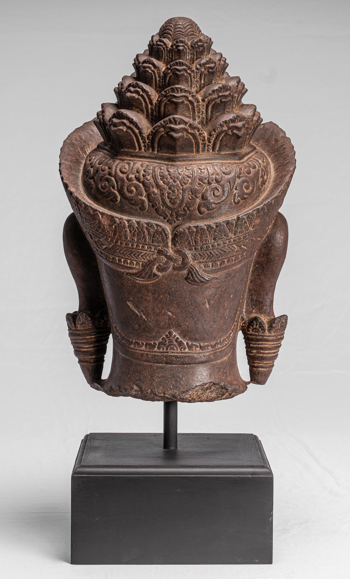 Guardian Statue-Antique Khmer Stone Angkor Wat Style Yaksha Temple Guardian-57cm/23 "