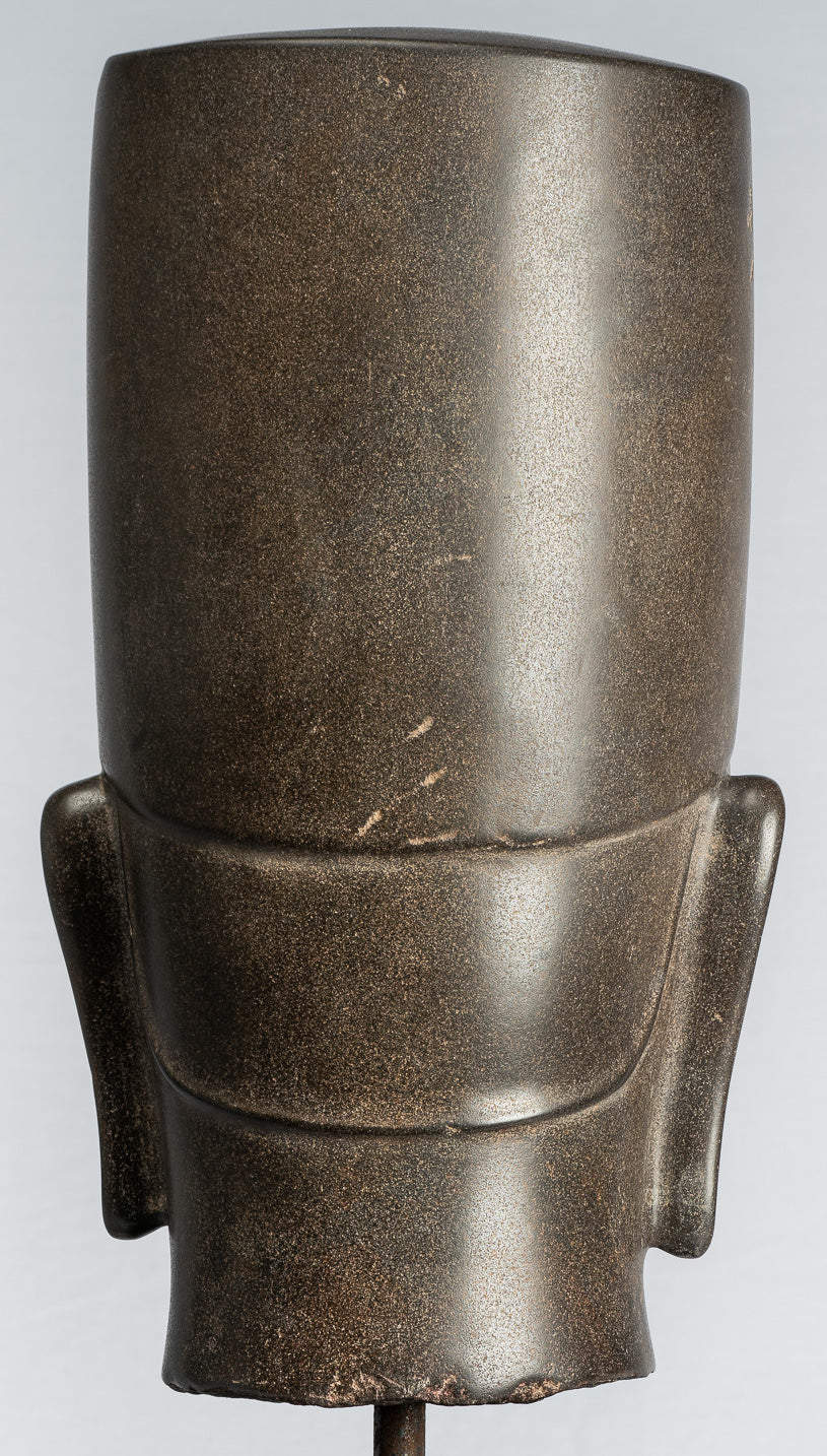 Antique Phnom DHA style khmer Vishnu tête - protecteurs et conservateurs - 54cm / 22 "