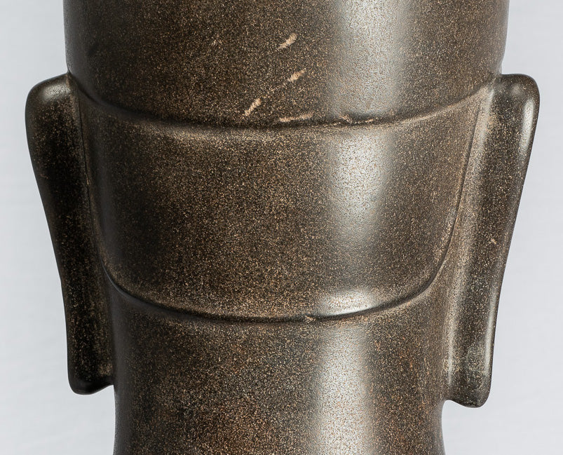 Antique Phnom DHA style khmer Vishnu tête - protecteurs et conservateurs - 54cm / 22 "