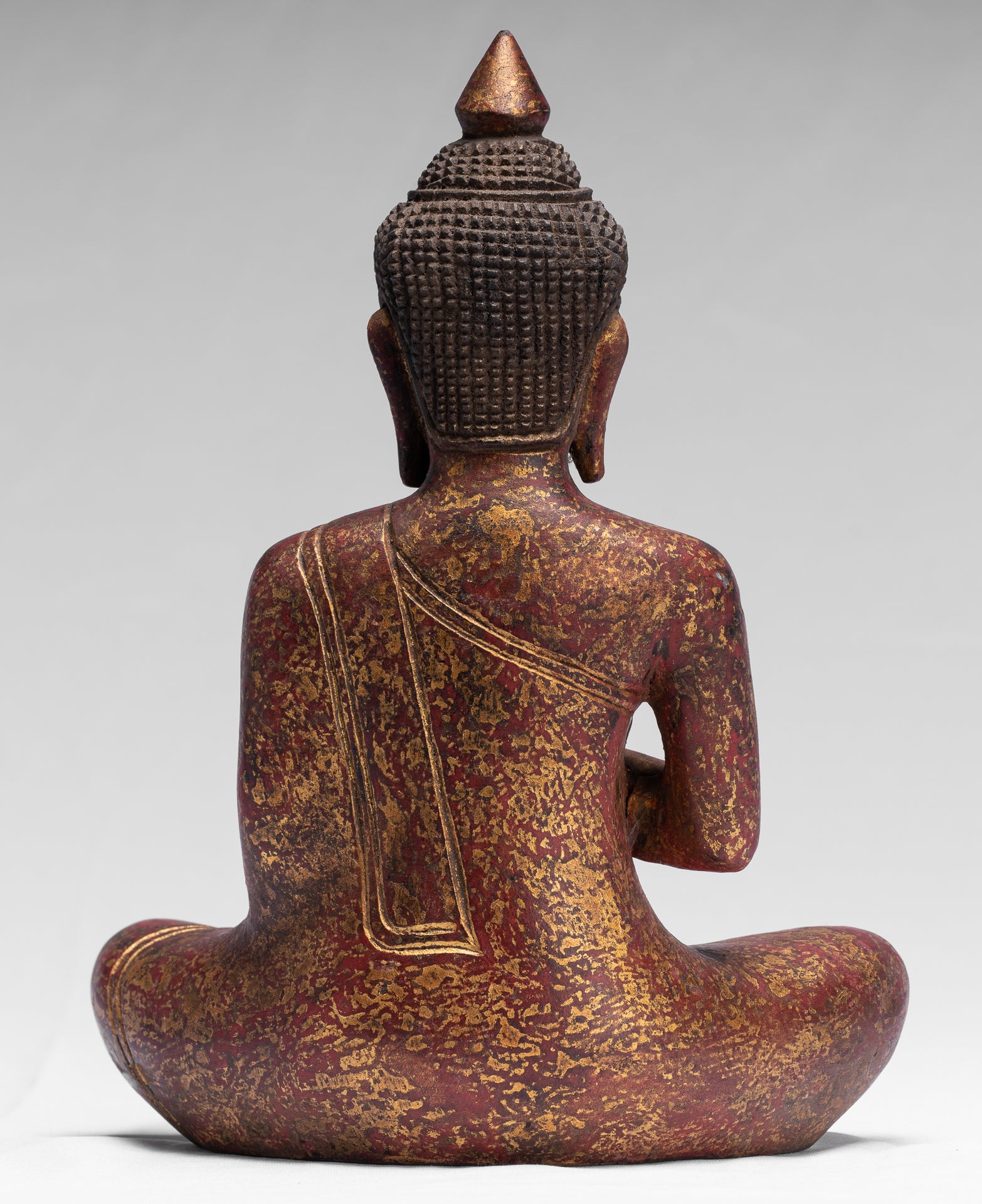 Buddha Sculpture - Buddha - Antique Khmer Style seduto Buddha Statue Teaching Mudra - 26 cm/10 "