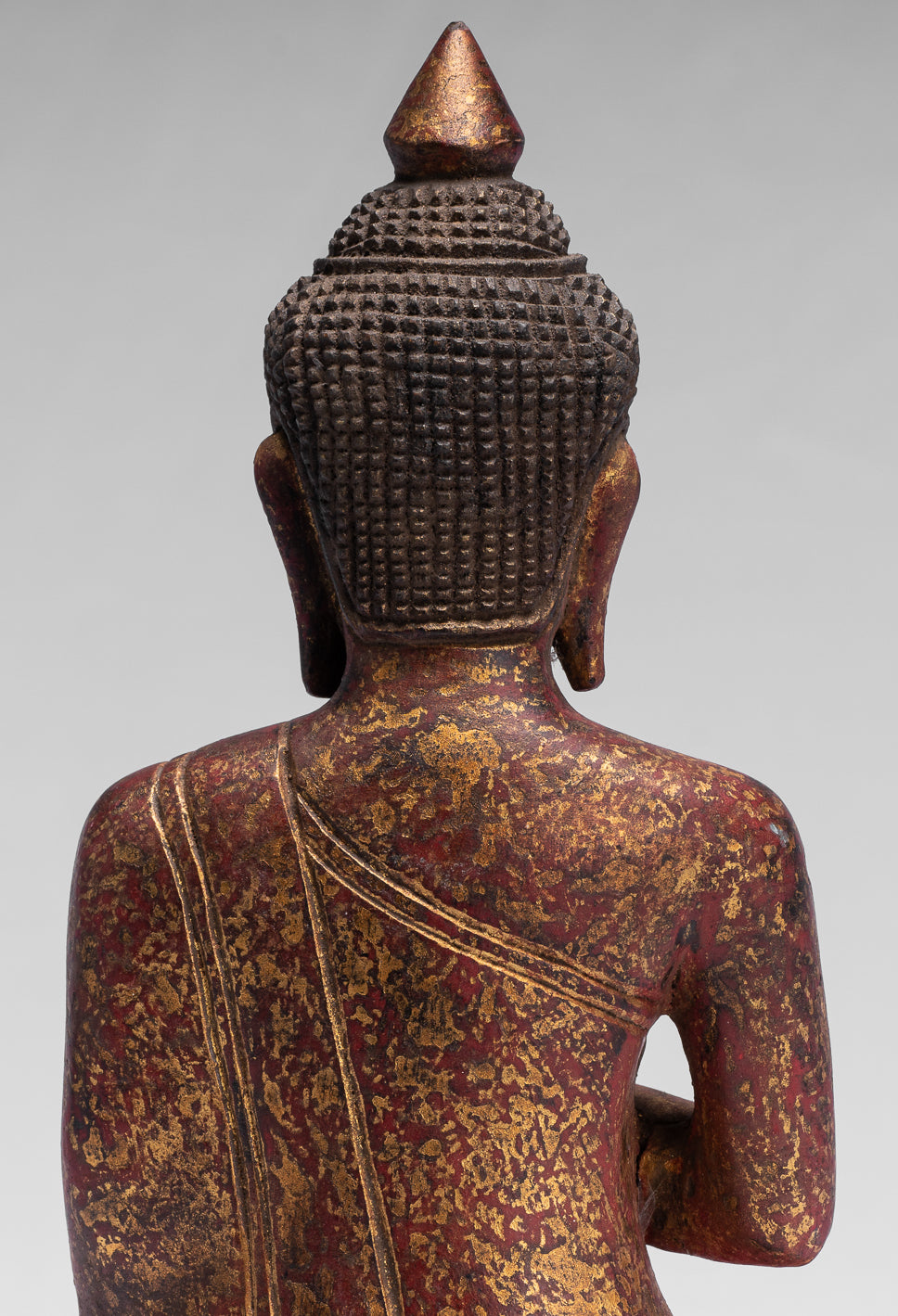 Buddha Sculpture - Buddha - Antique Khmer Style seduto Buddha Statue Teaching Mudra - 26 cm/10 "