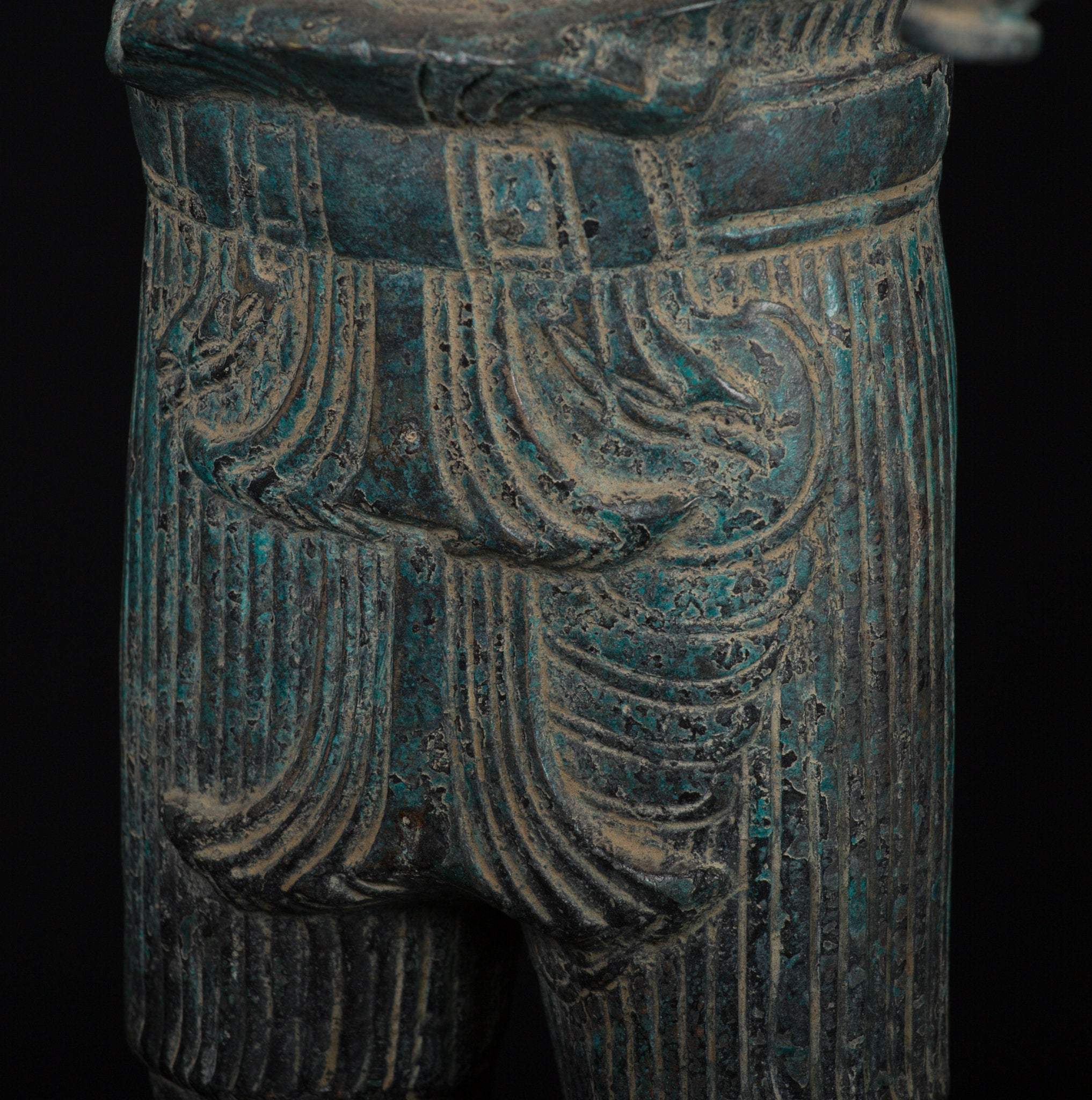 Vishnu - Antique Khmer Style Bronze Koh Ker Standing Vishnu Statue - 82cm/32 "