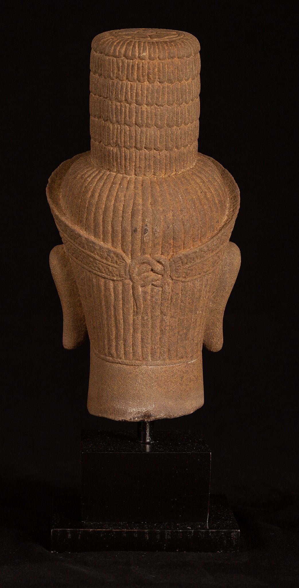 Antique Bakheng Style Khmer Stone Shiva Head Statue - The Destroyer - 35cm/14 "