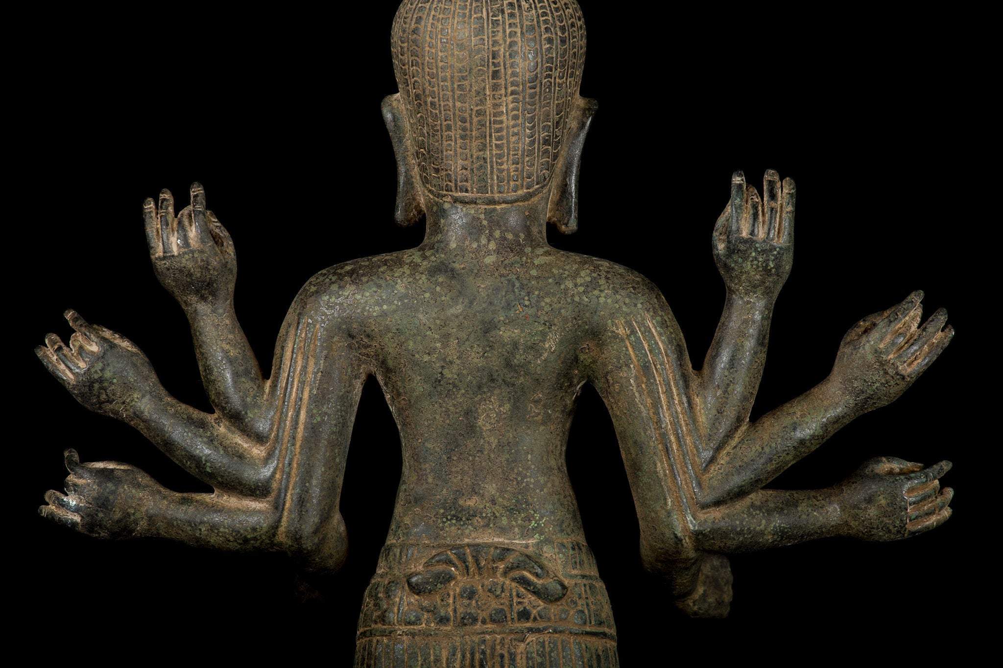 Statua Lokeshvara in stile bronzo in stile bronzo di bronzo di khmer - 51 cm/20 "