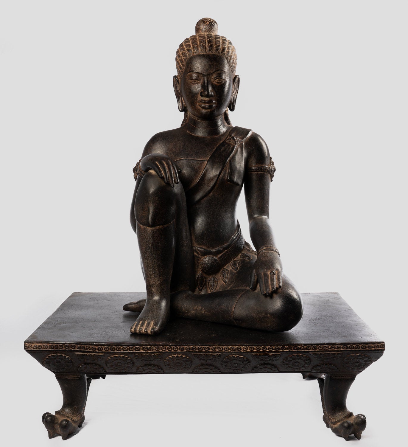Yeay Mao Statue - Bronzo antico Khmer Bronzo Yeay Mao o nonna Mao Statua - 84 cm/34 "