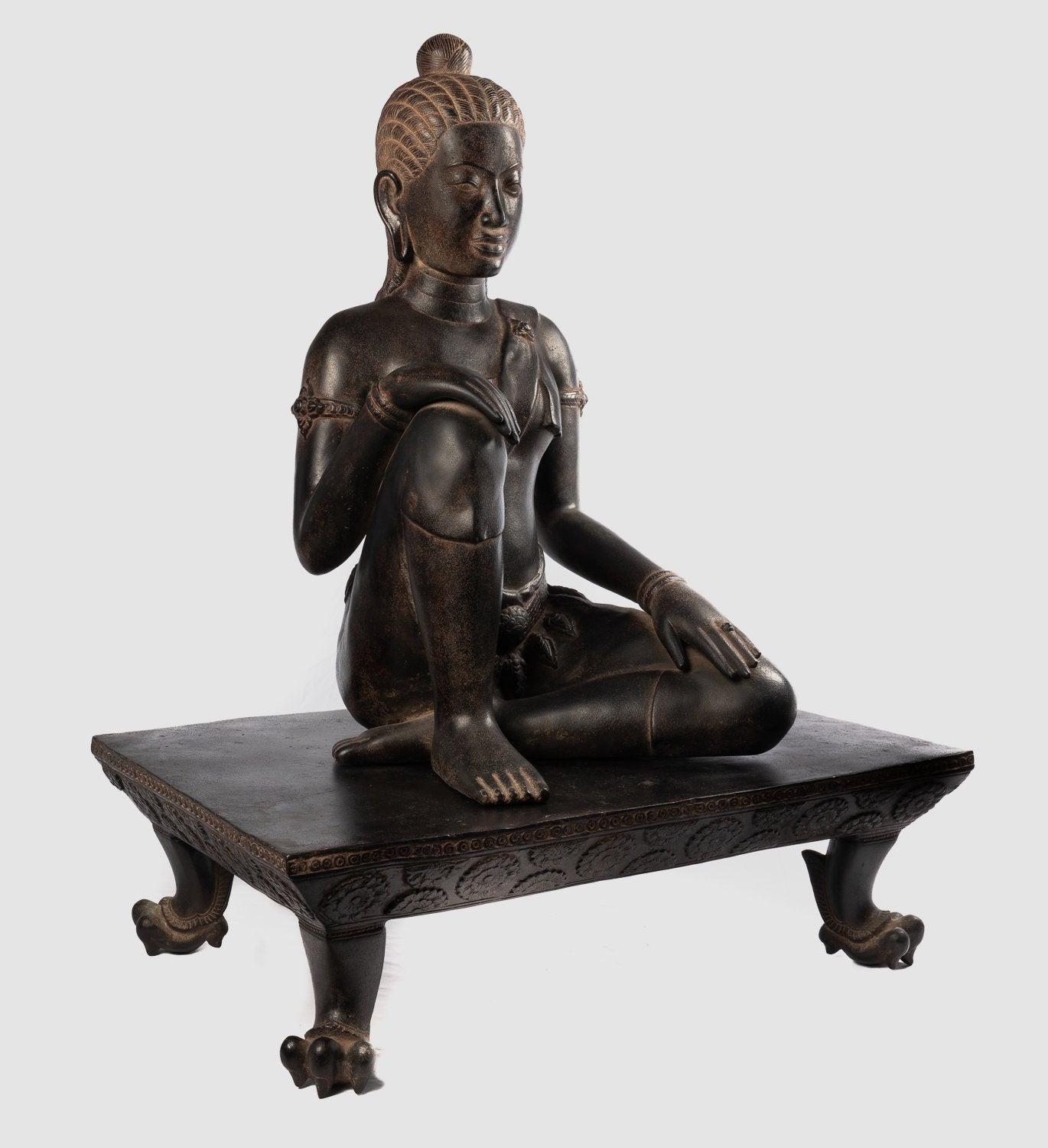 Yeay Mao Statue - Bronzo antico Khmer Bronzo Yeay Mao o nonna Mao Statua - 84 cm/34 "