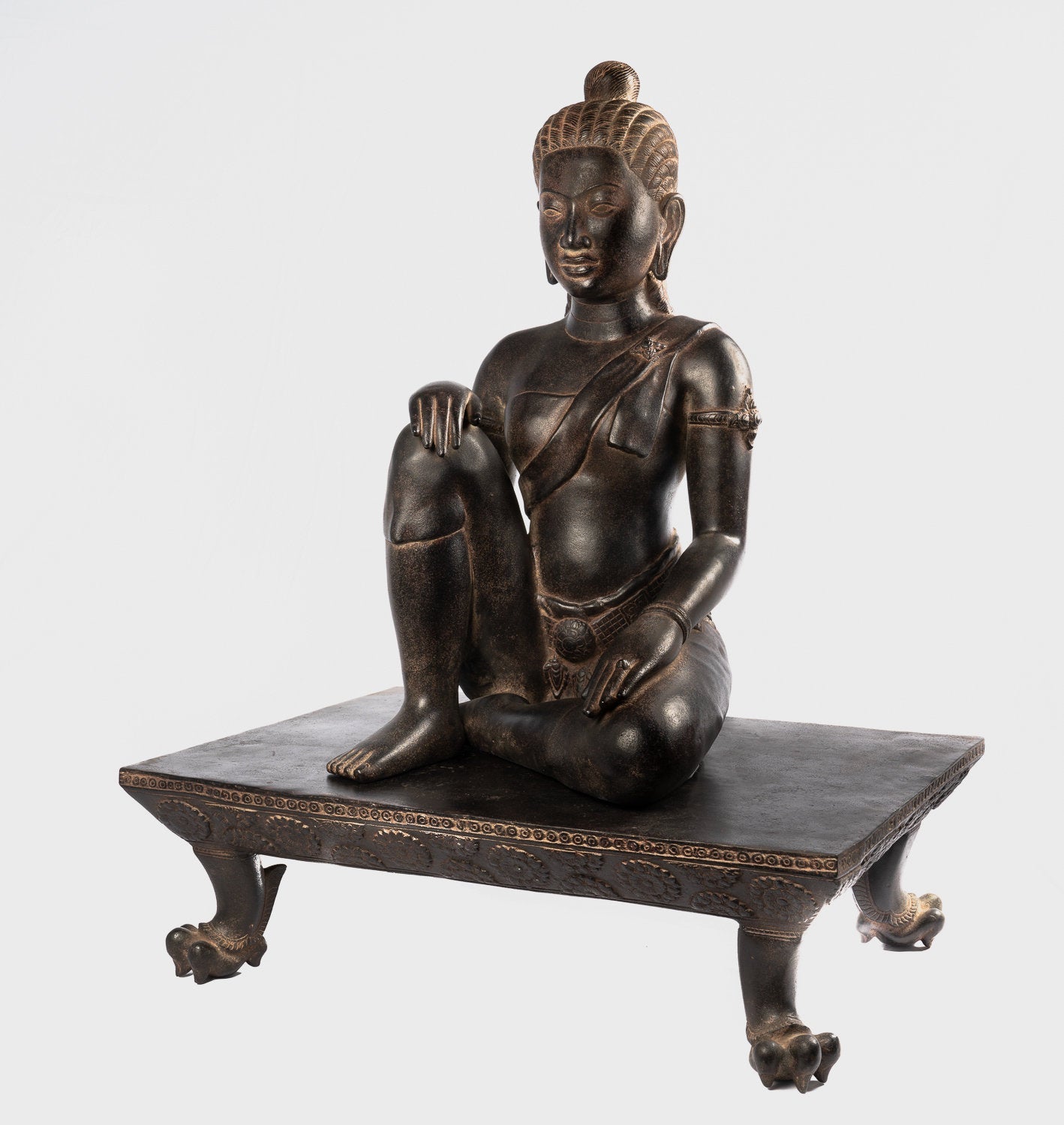 Yeay Mao Statue - Bronzo antico Khmer Bronzo Yeay Mao o nonna Mao Statua - 84 cm/34 "