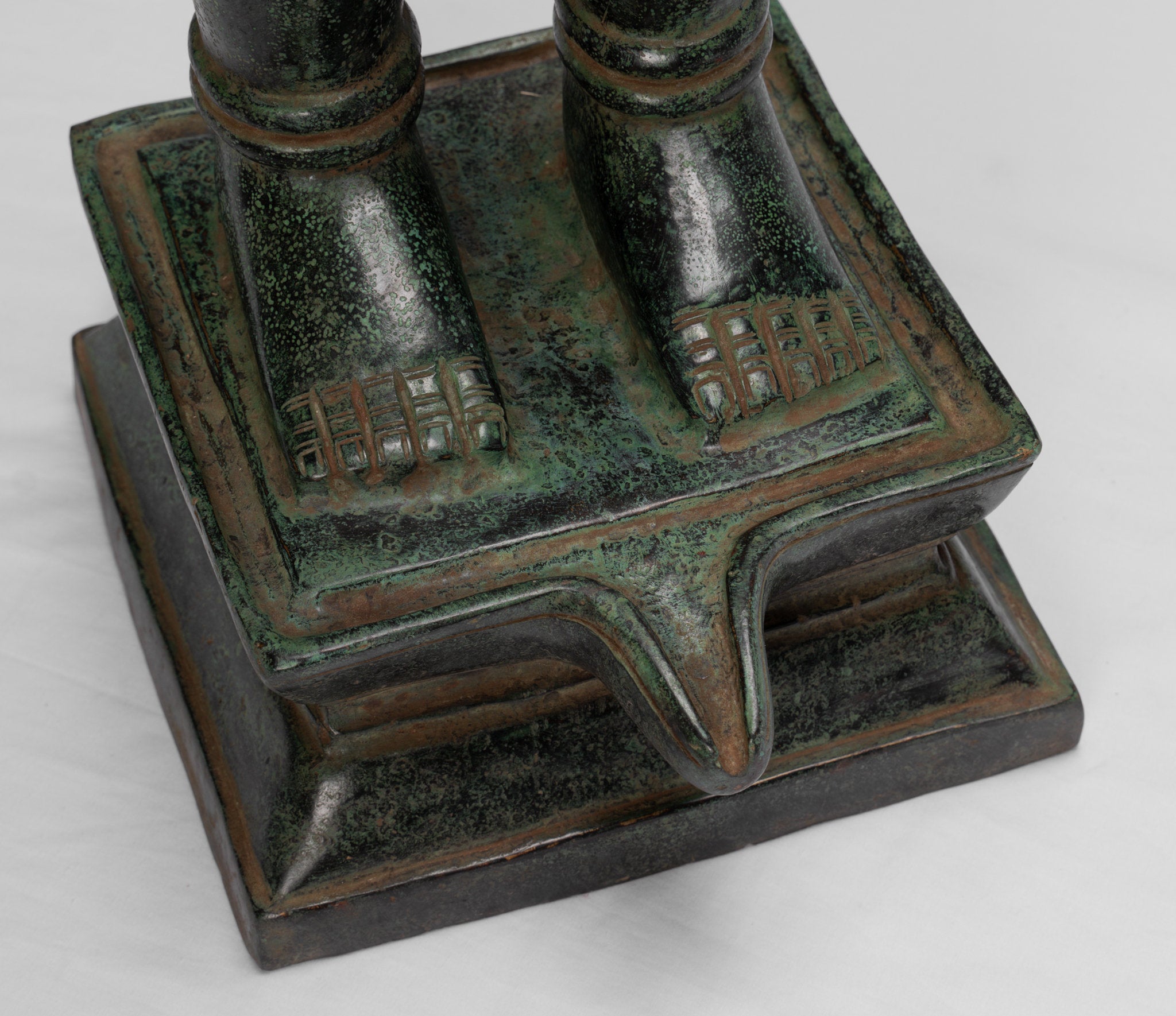 Statua di Ganesha - Statua Ganesha in stile antico Khmer in piedi in piedi e Yoni - 86 cm/34 "