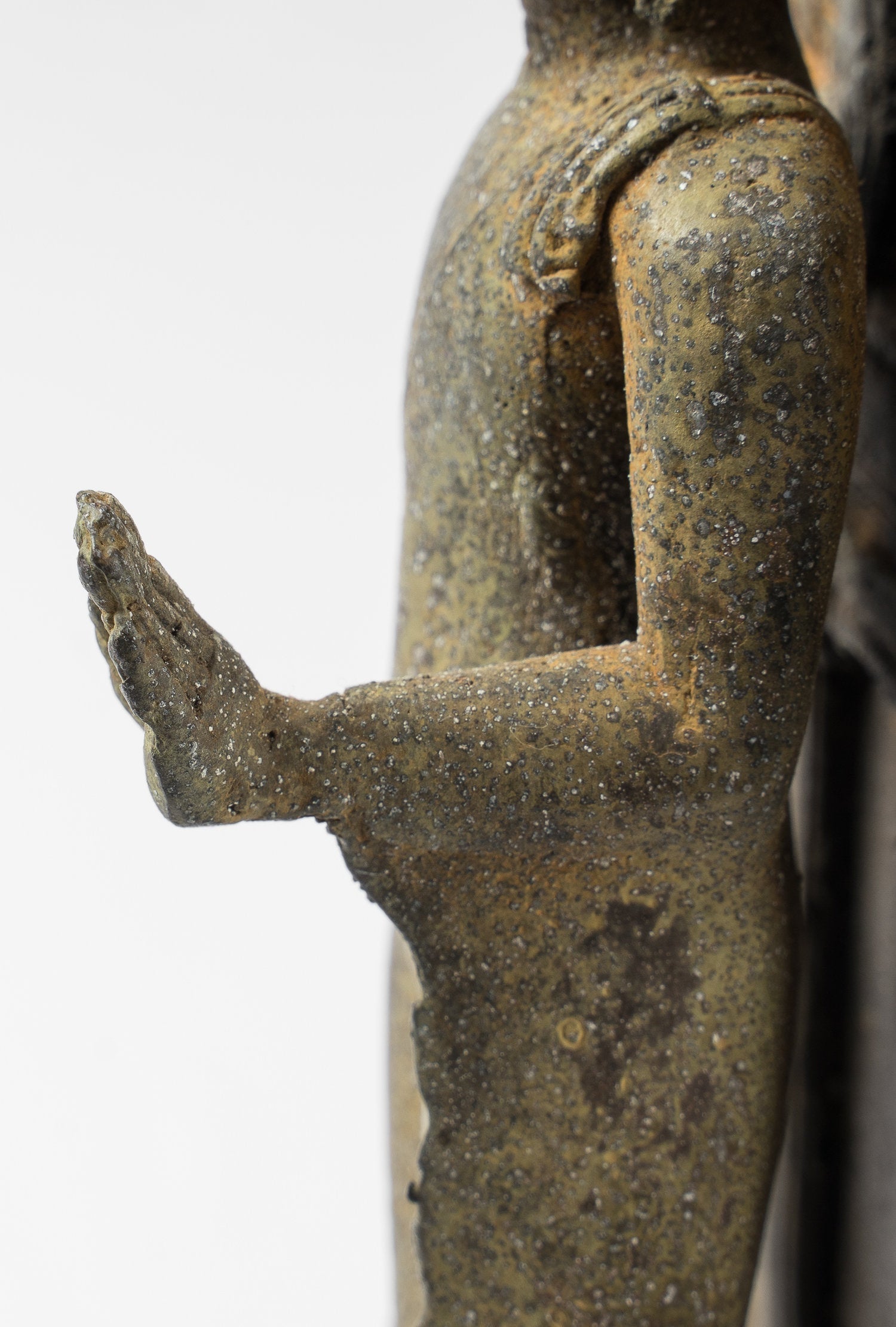 Statua di Buddha - Antique in stile indonesiano giavanese amoghasiddhi Buddha - 24 cm/10 "