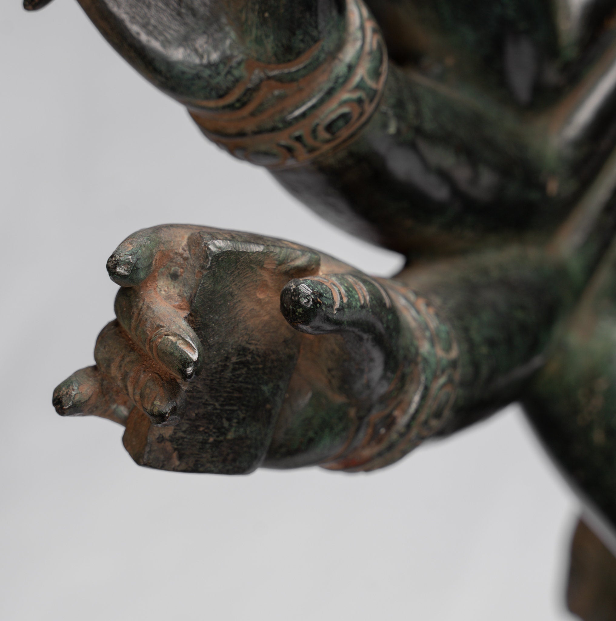 Statua di Ganesha - Statua Ganesha in stile antico Khmer in piedi in piedi e Yoni - 86 cm/34 "